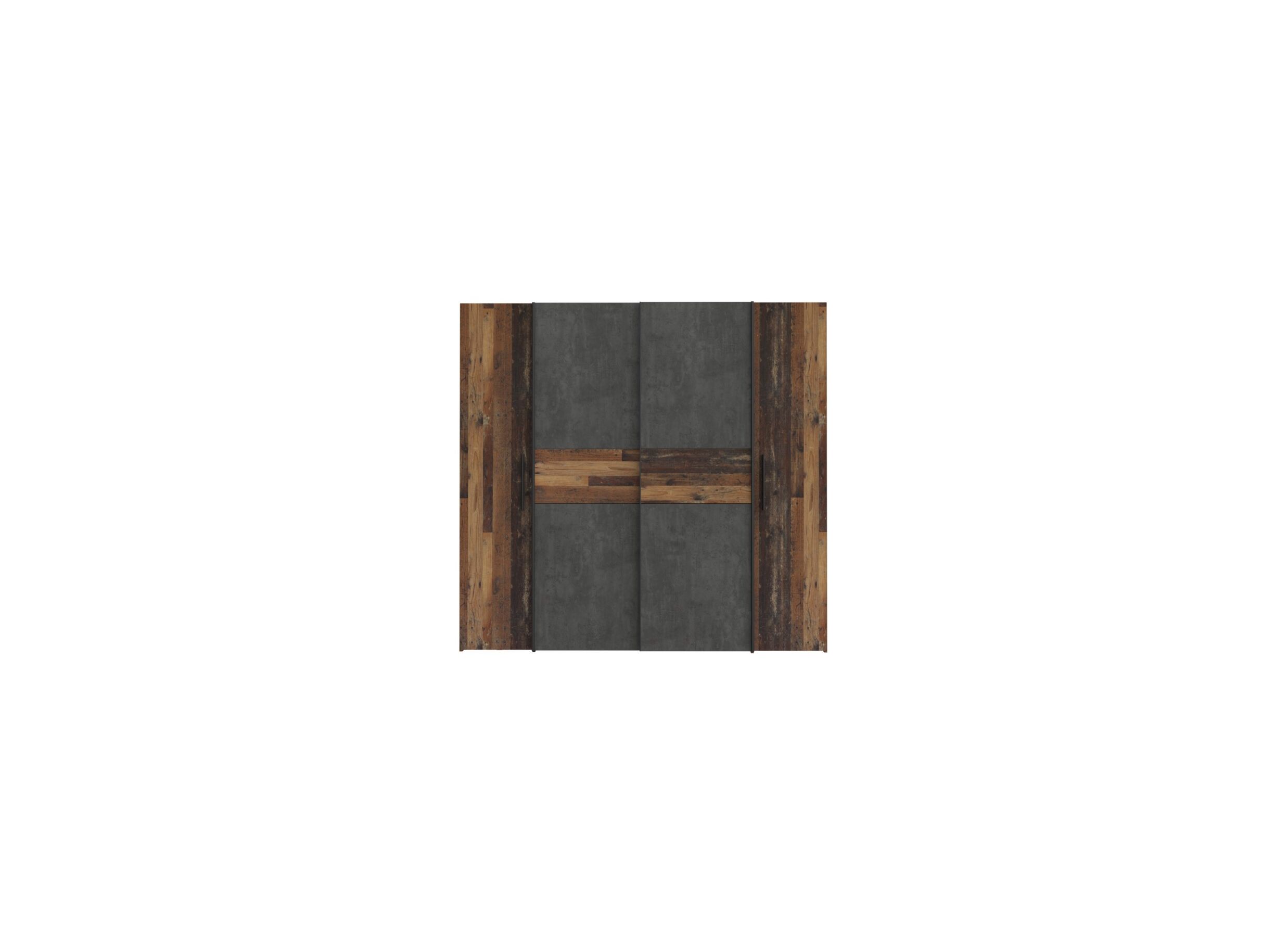 Garde-robe Kalixtus 200cm - décor - old wood/gris foncé