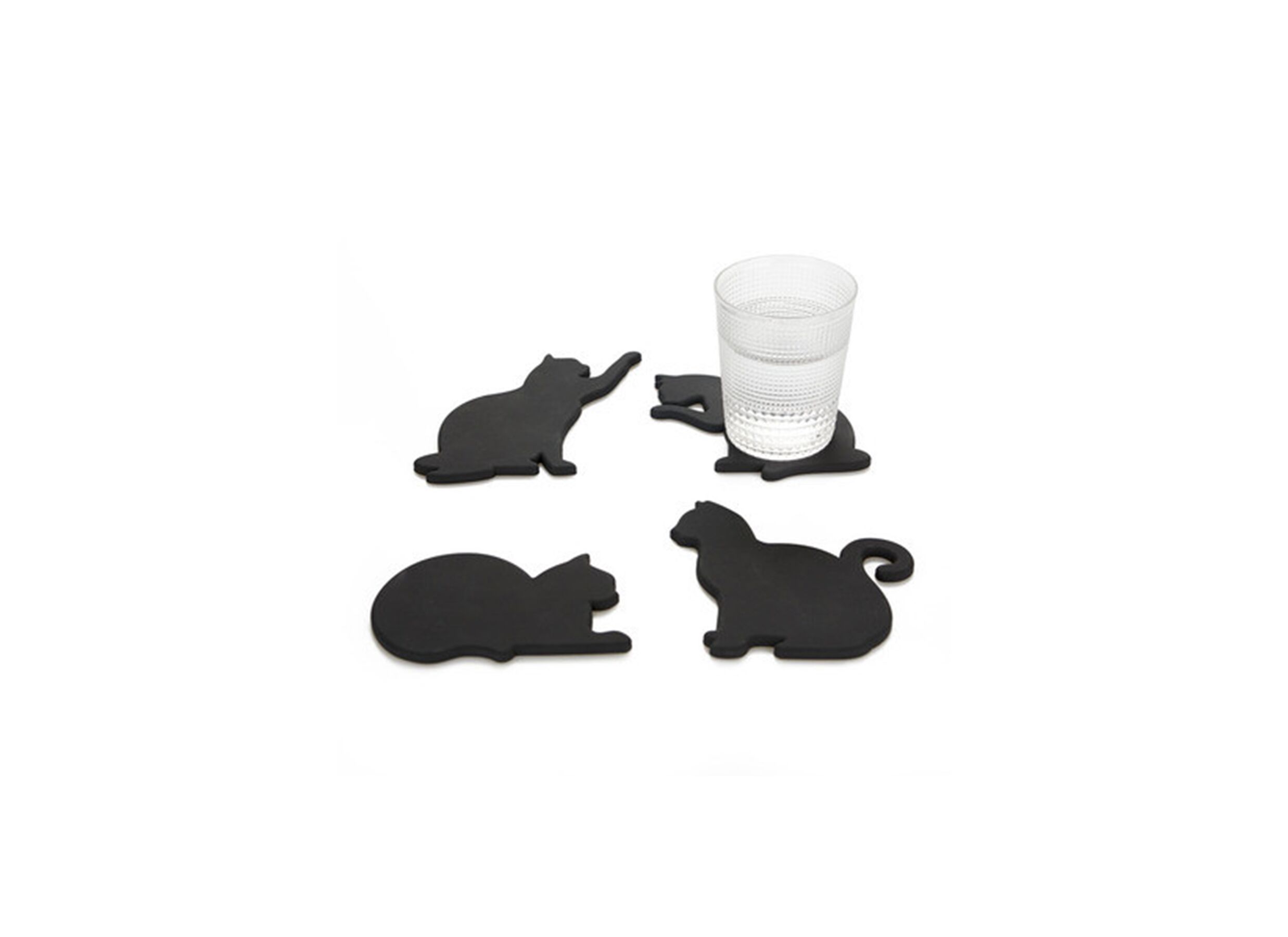 Onderzetters voor glazen CAT set van 4