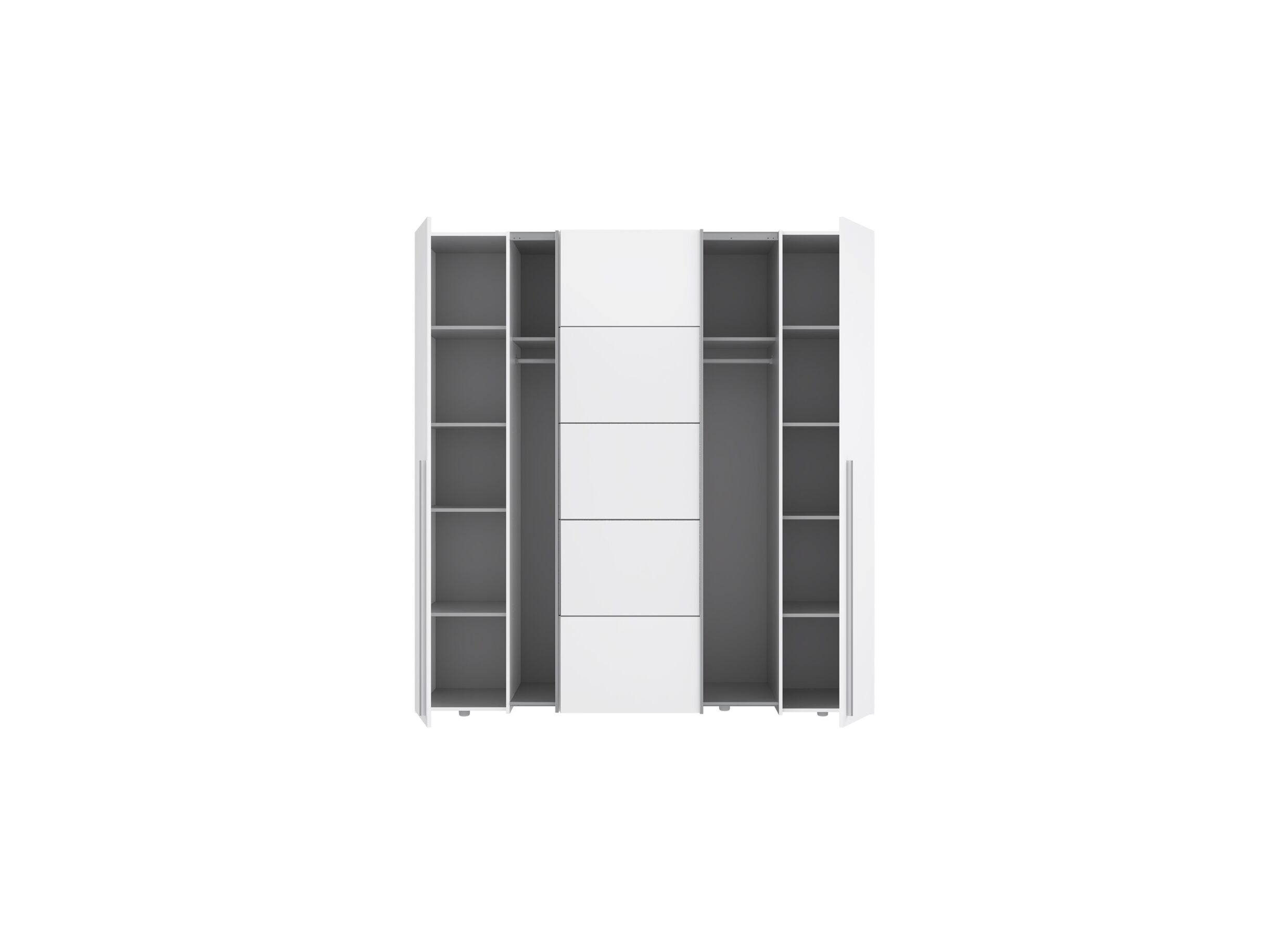 Garde-robe Narago 200cm - décor - blanc