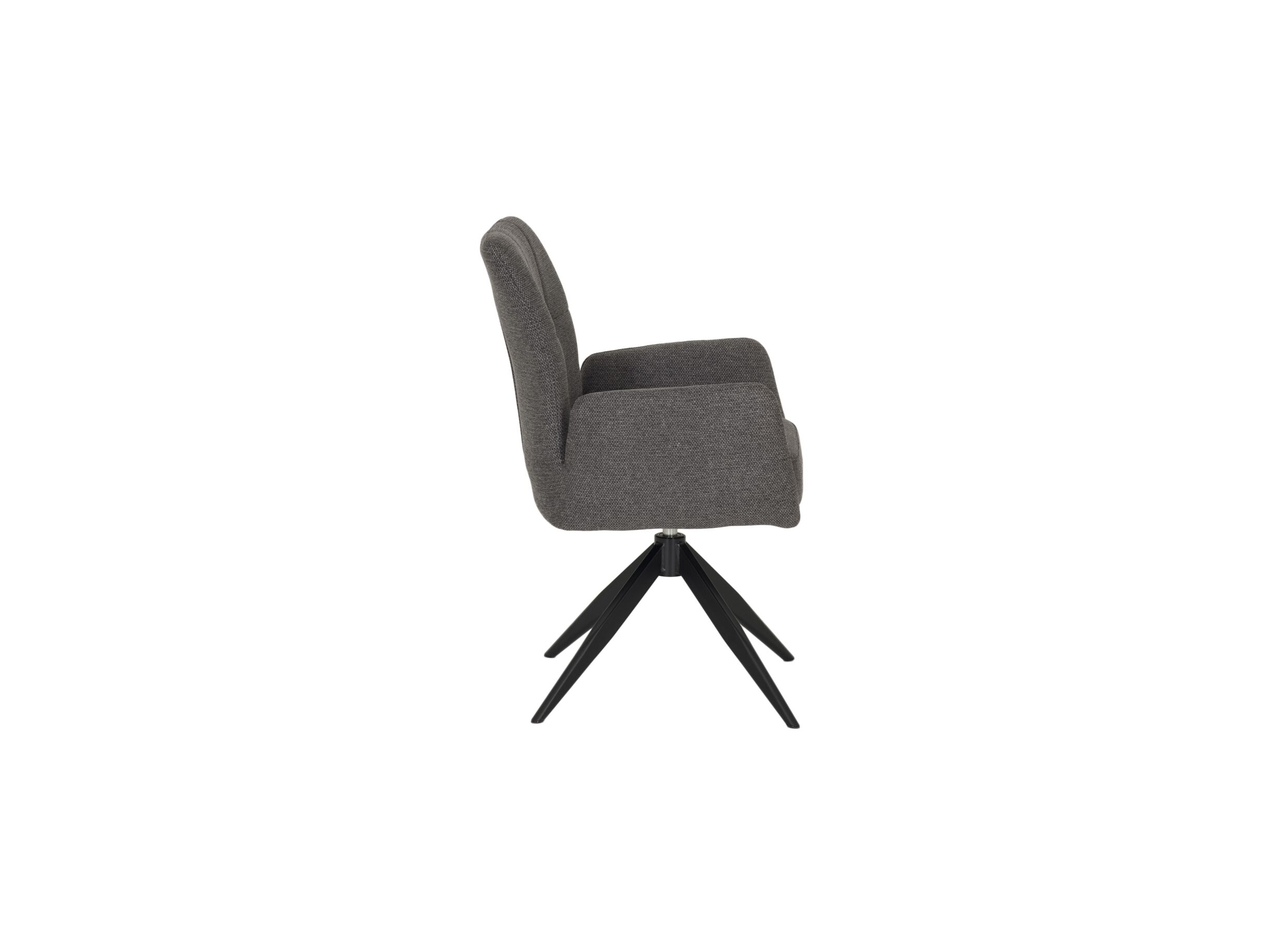 Draaistoel Getty 57x61x89cm - stof - grijs