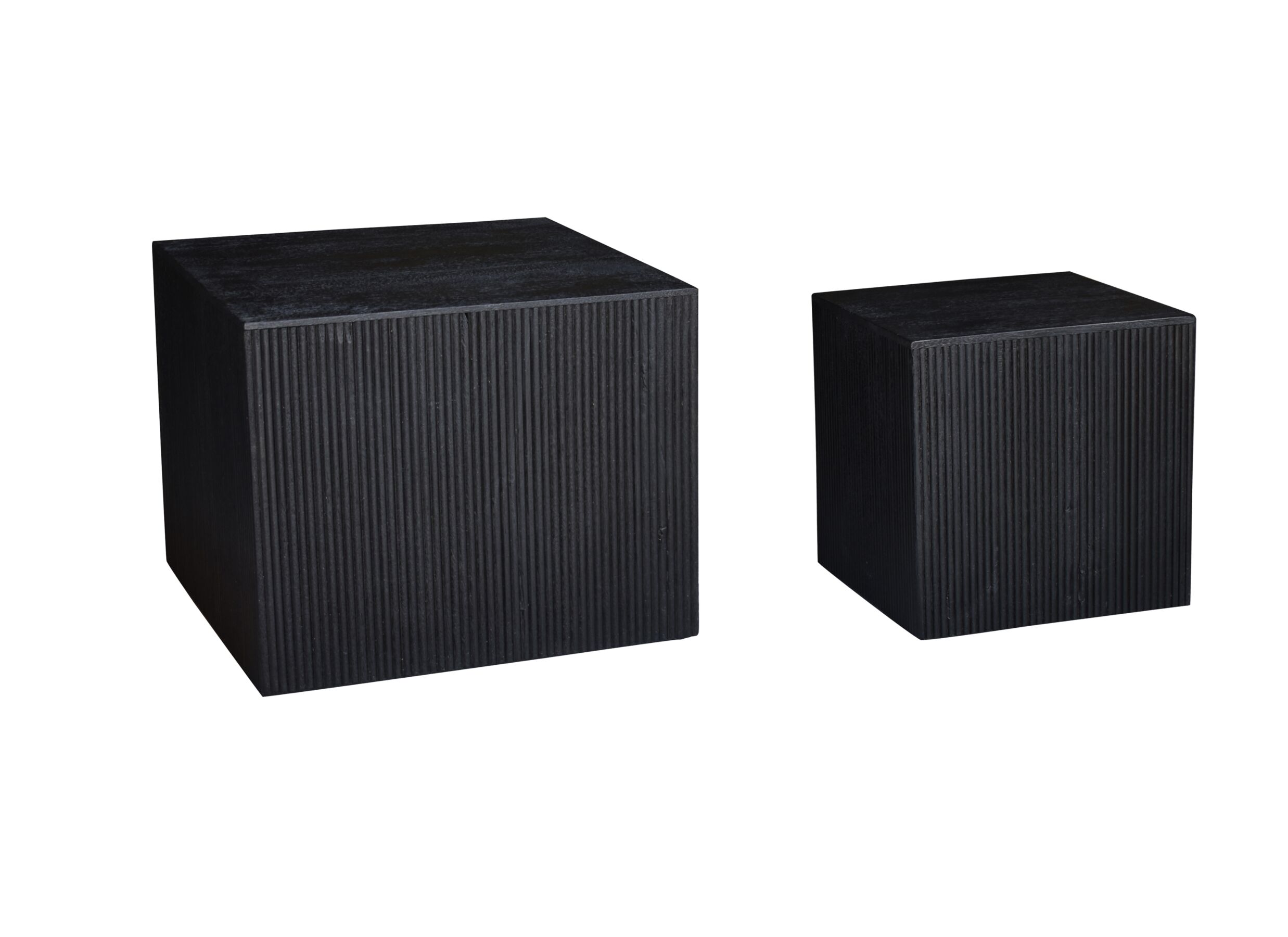 Aperçu - Table basse Davide 50x50cm - bois massif - noir