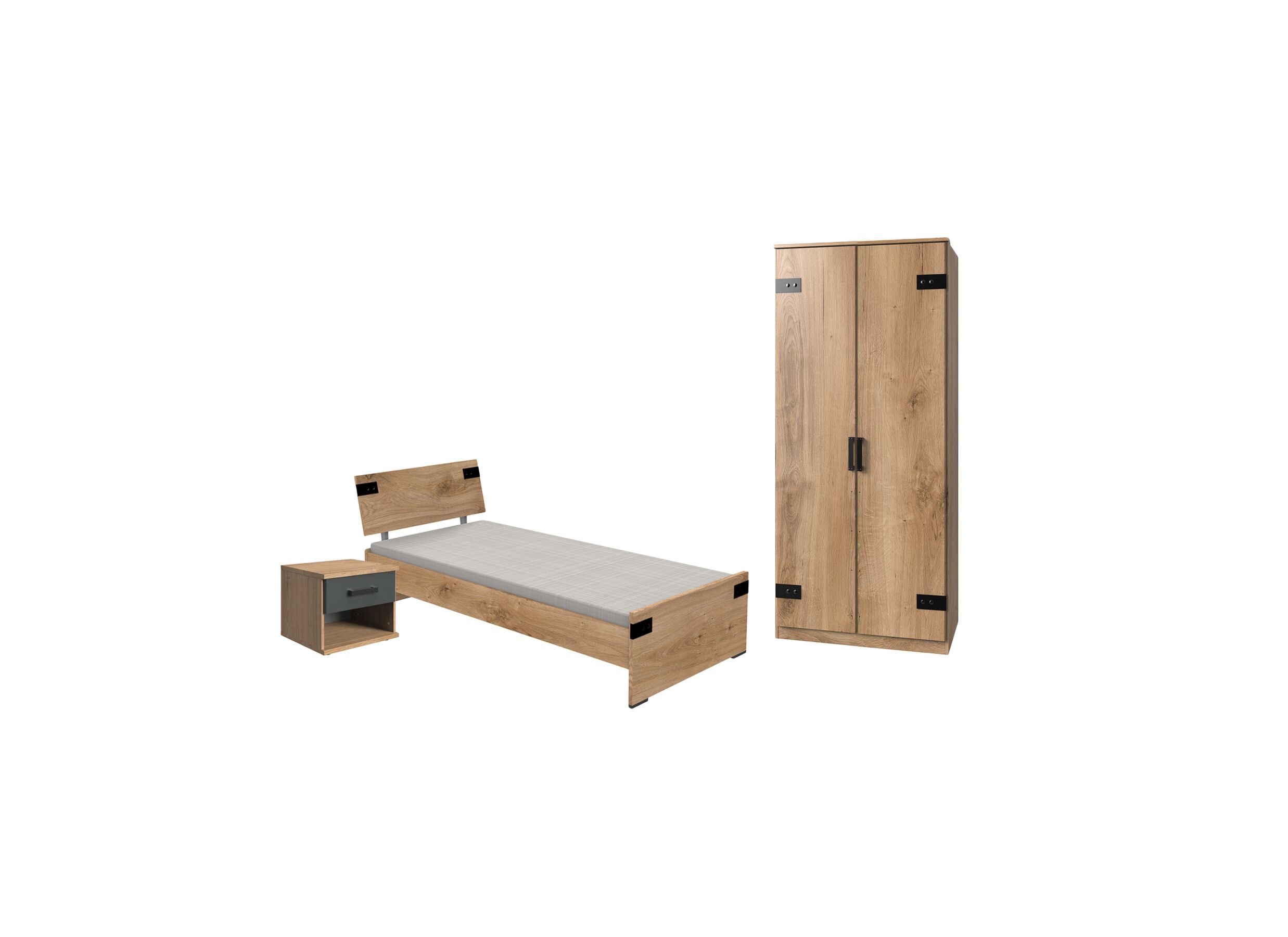Chambre enfant Liverpool avec armoire 2 portes - Chambre enfant Liverpool avec armoire 2 portes