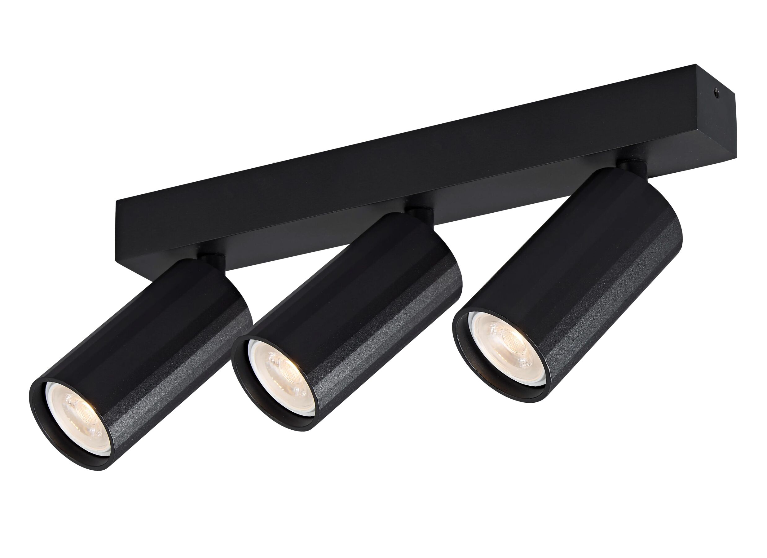 Opbouwspot 3xGU4 - aluminium - zwart - Spot 3xGU4 - aluminium - noir