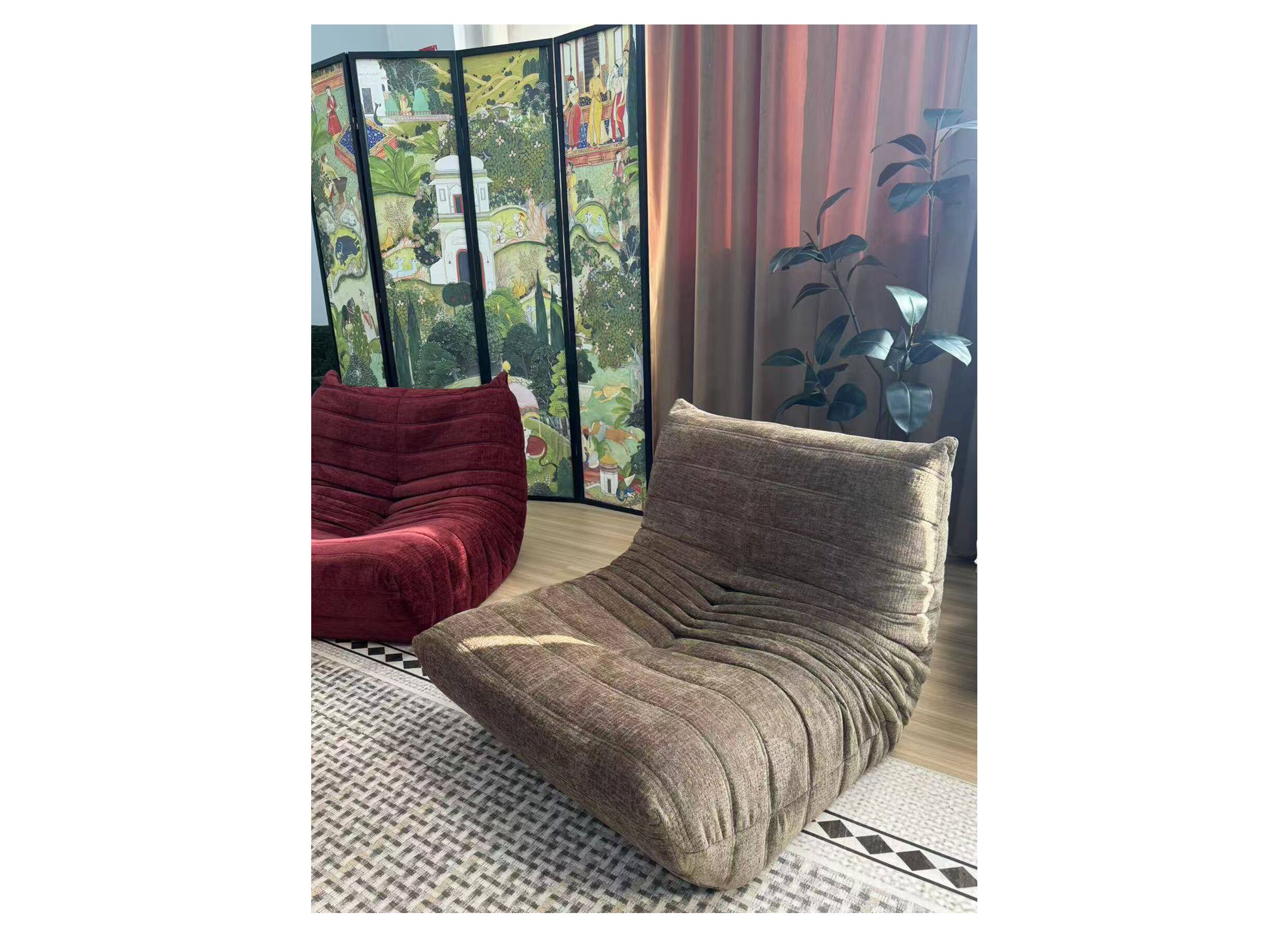 Foto ambiance - Fauteuil Ragazzi 83x100x74cm - tissu - vert kaki foncé