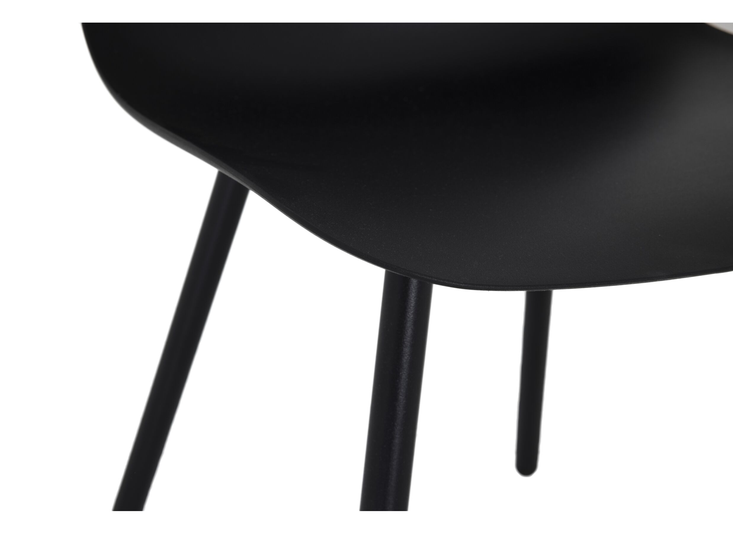 Kuipstoel Claudio 44x53,5x80,5cm - staal/polypropyleen - zwart