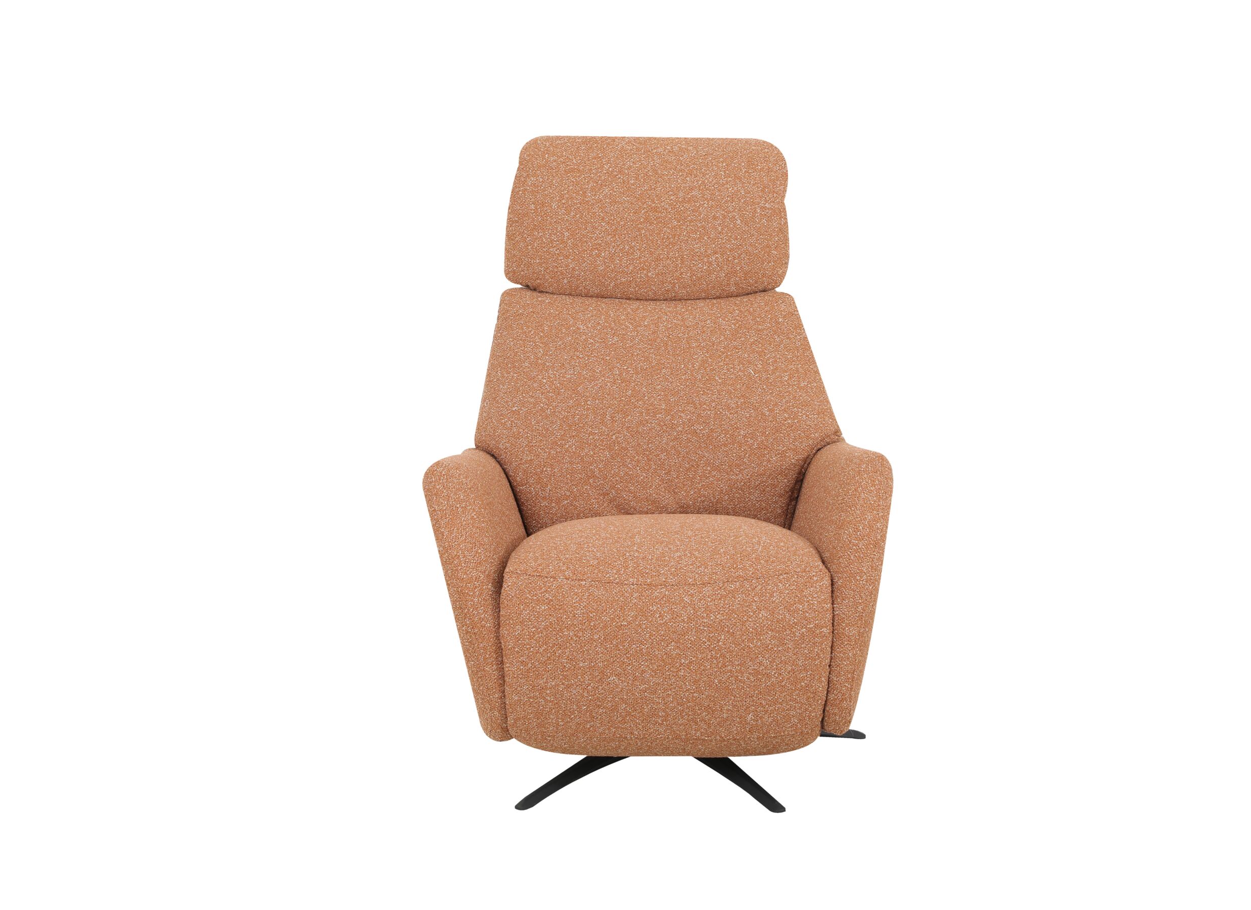 Relaxzetel Harp TVCHM elektrisch - stof - burnt orange met 2 motoren & massagefunctie - Relaxzetel Harp TVCHM elektrisch - stof - burnt orange met 2 motoren & massagefunctie