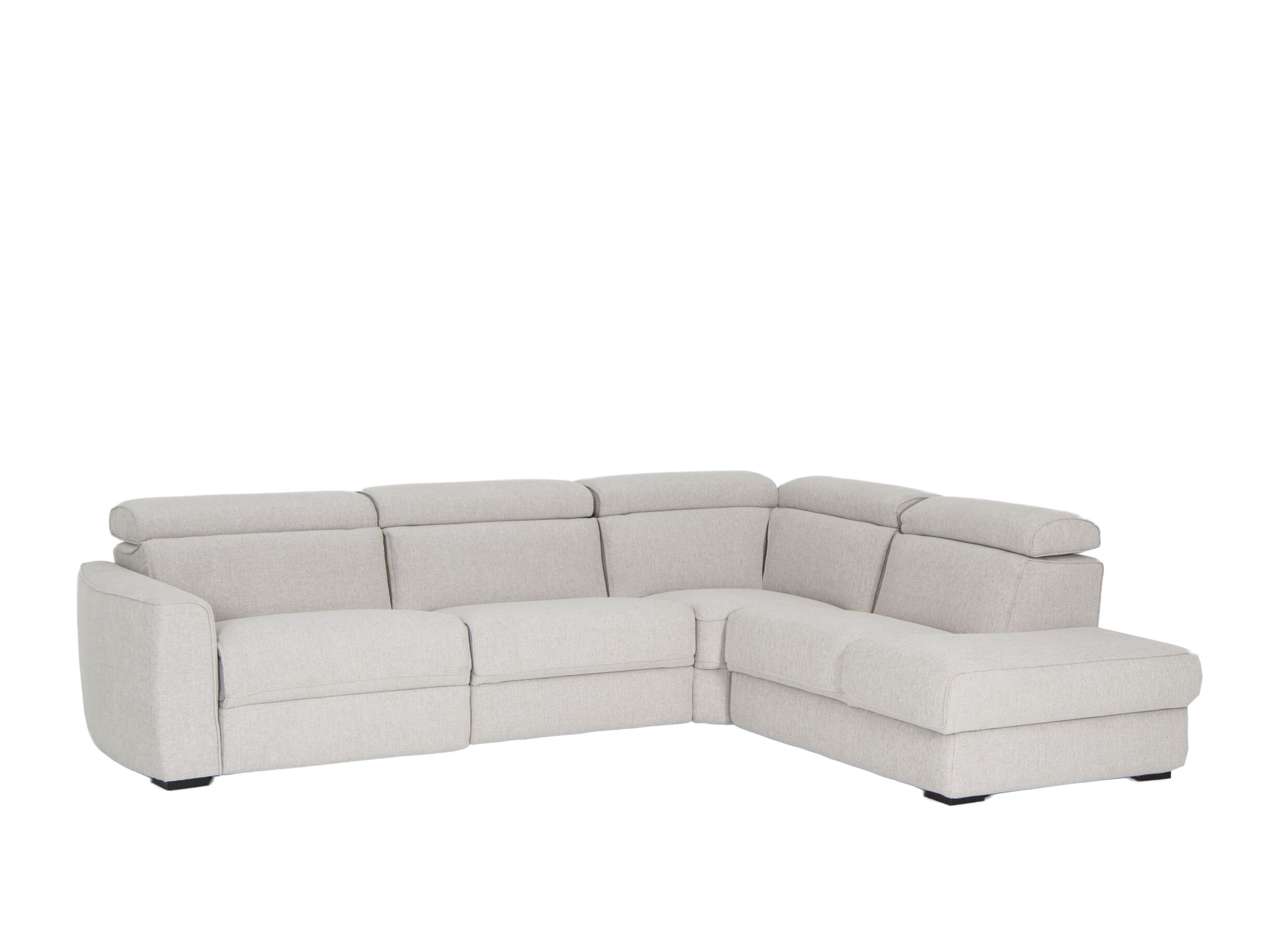Hoeksalon Dreamer 305x260cm - stof - wit met relax
