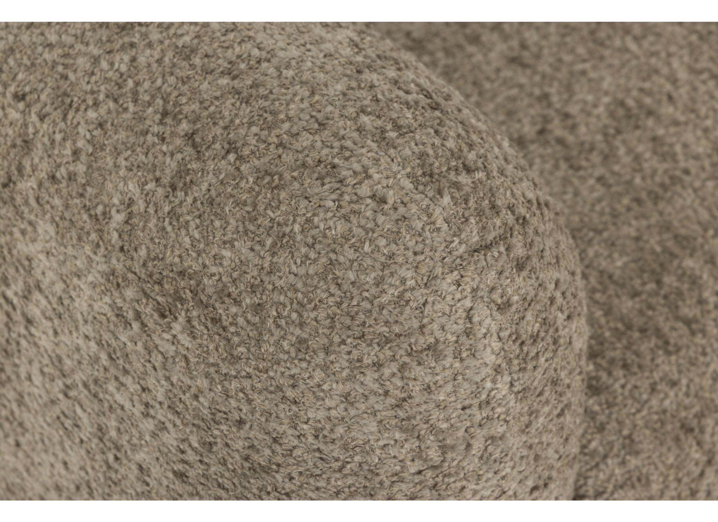 Detail - Canapé d'angle Valverde 280x223cm - bouclé - taupe