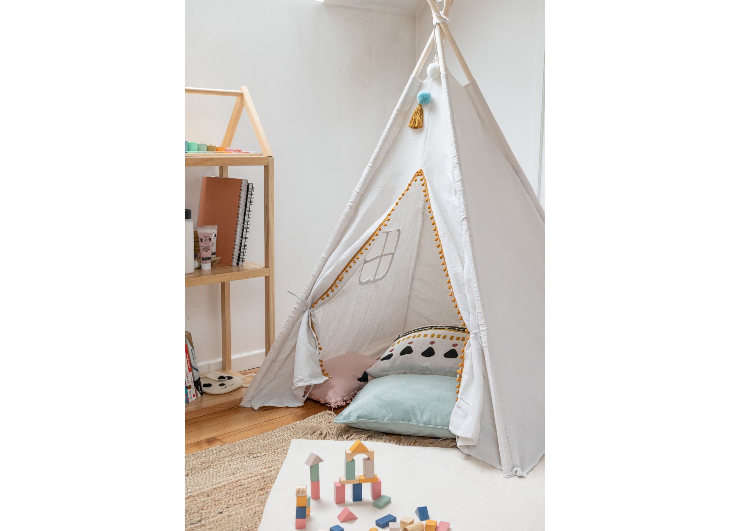 Sfeerfoto - Tipi Kids Wapi 120x120x160cm - katoen & polyester - beige