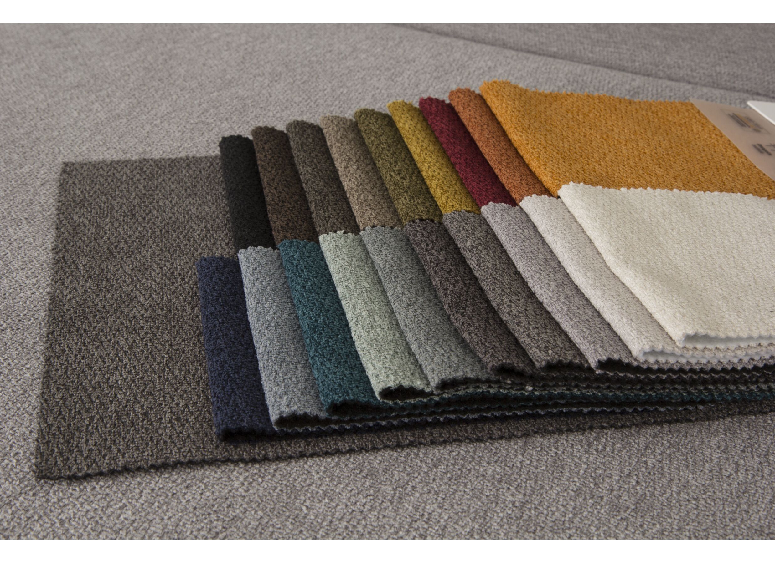Canapé d'angle Toulouse 269x287cm - tissu - gris argent