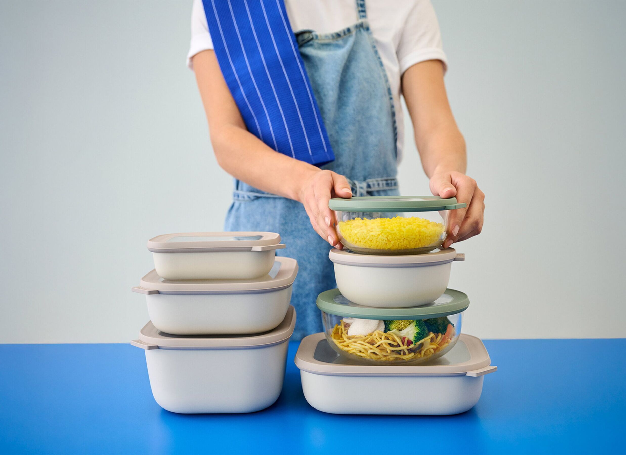 Foto ambiance - Boîte de conservation Cirqula 1250ml Mepal - verre - nordic sage