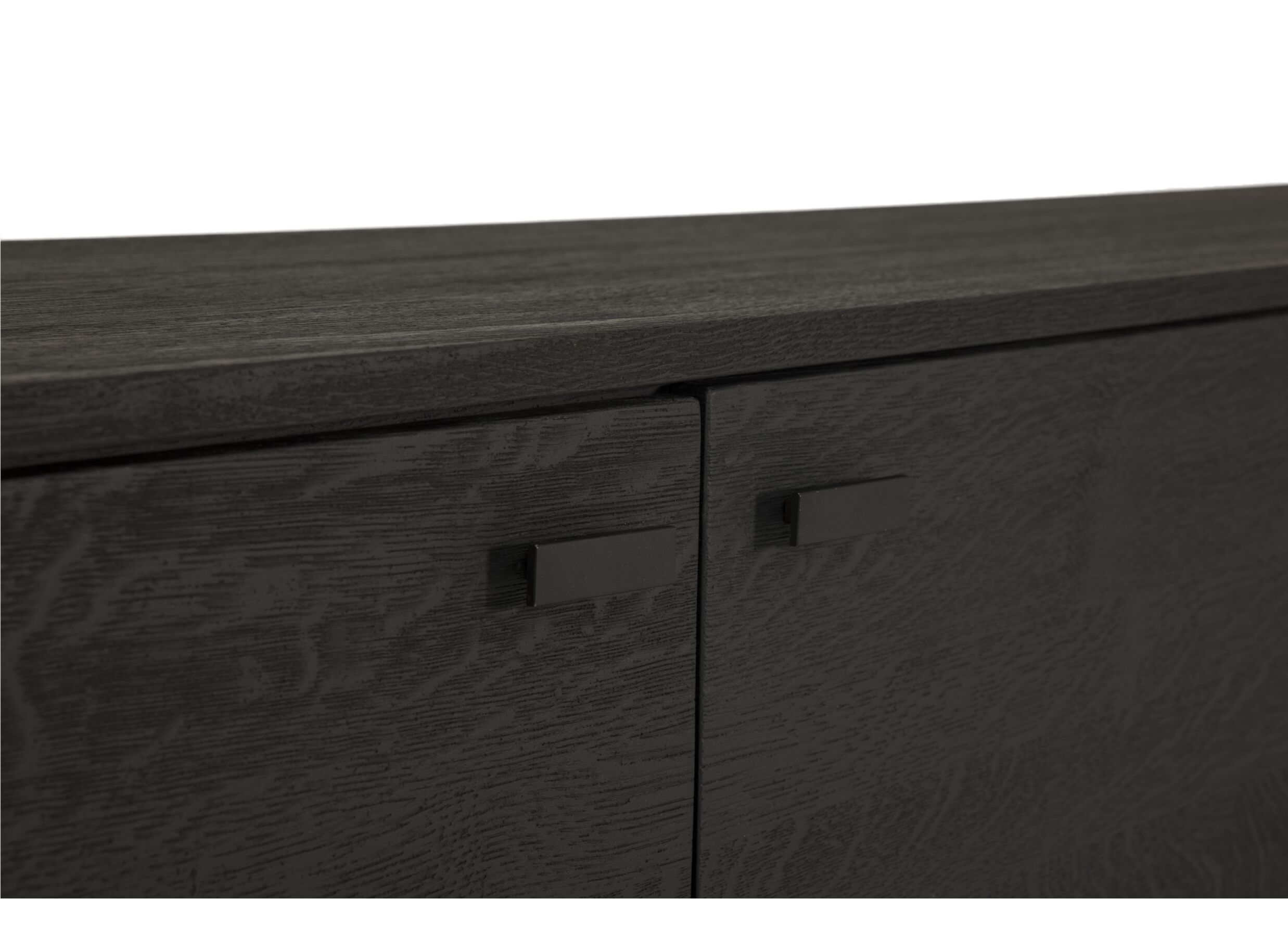 Dressoir Mauri 240cm - eik massief & decor - zwart