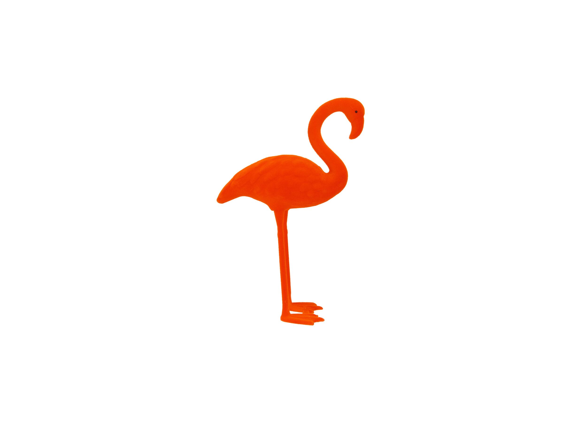 Figurine Flamant Flocked H28cm - Figurine Flamant Flocked H28cm