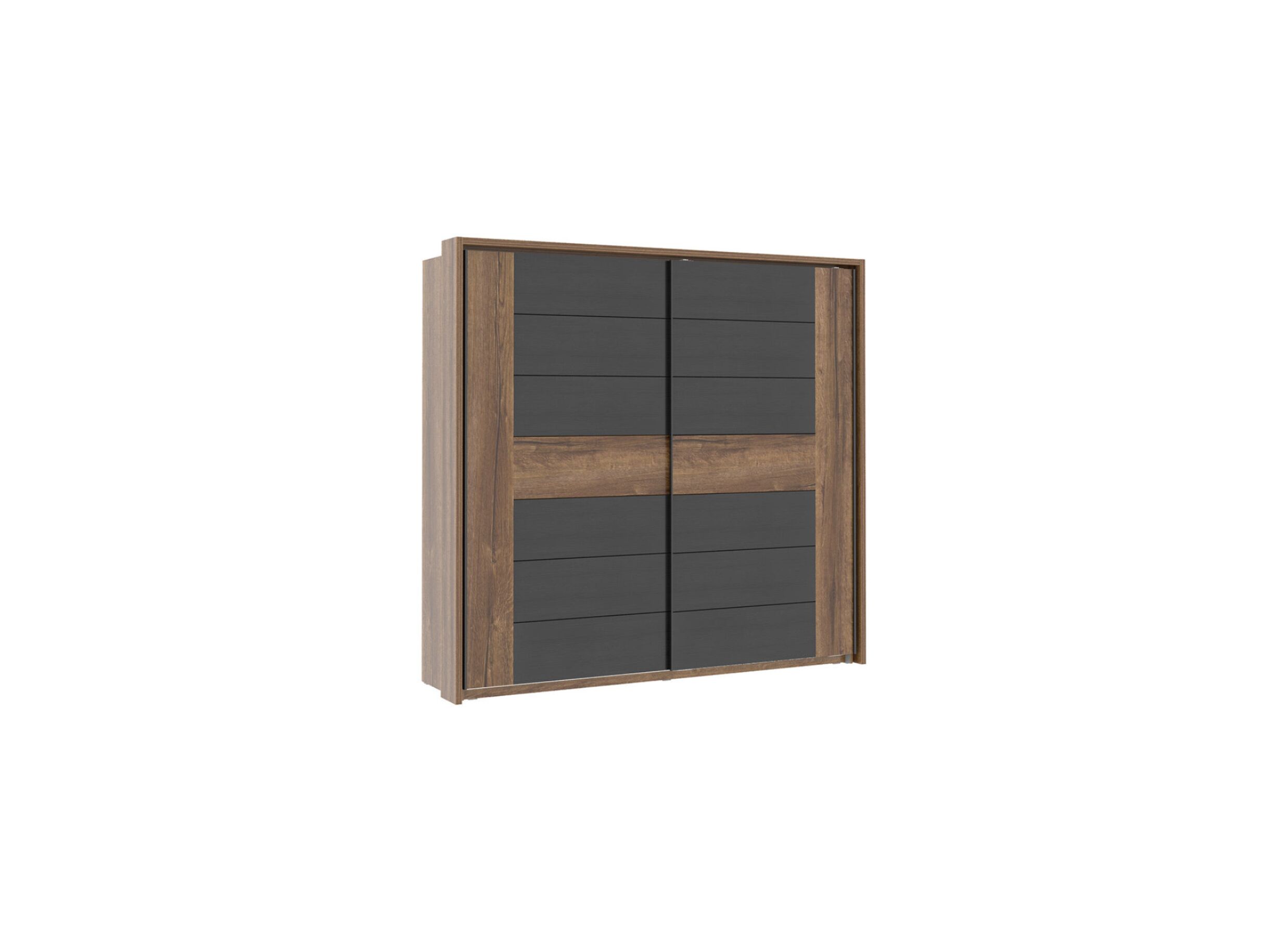 Armoire à portes coulissantes 231cm - Armoire à portes coulissantes 231cm - décor - brun/noir