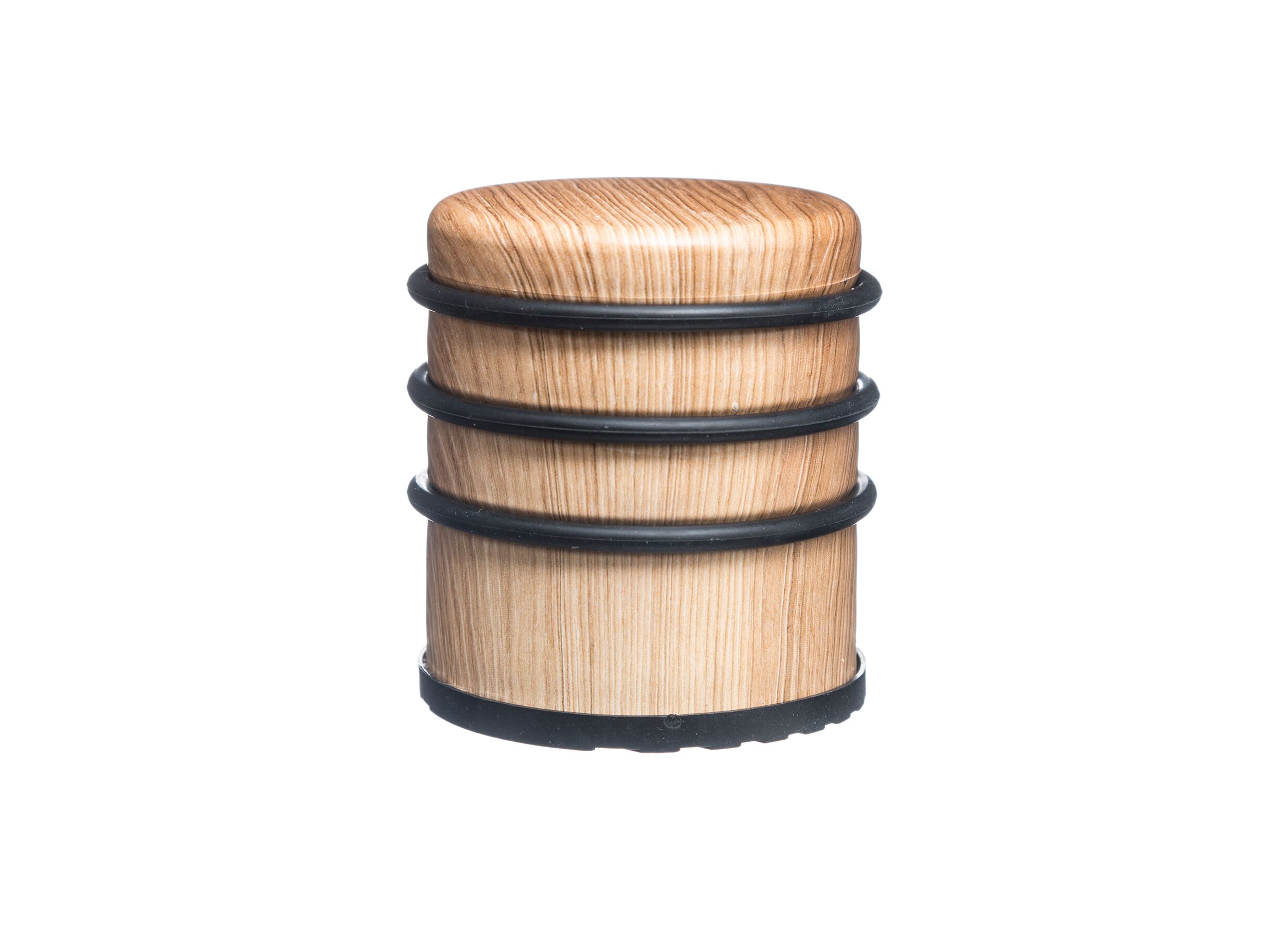 Cale-porte Impression bois naturel noir - Cale-porte Impression bois naturel noir