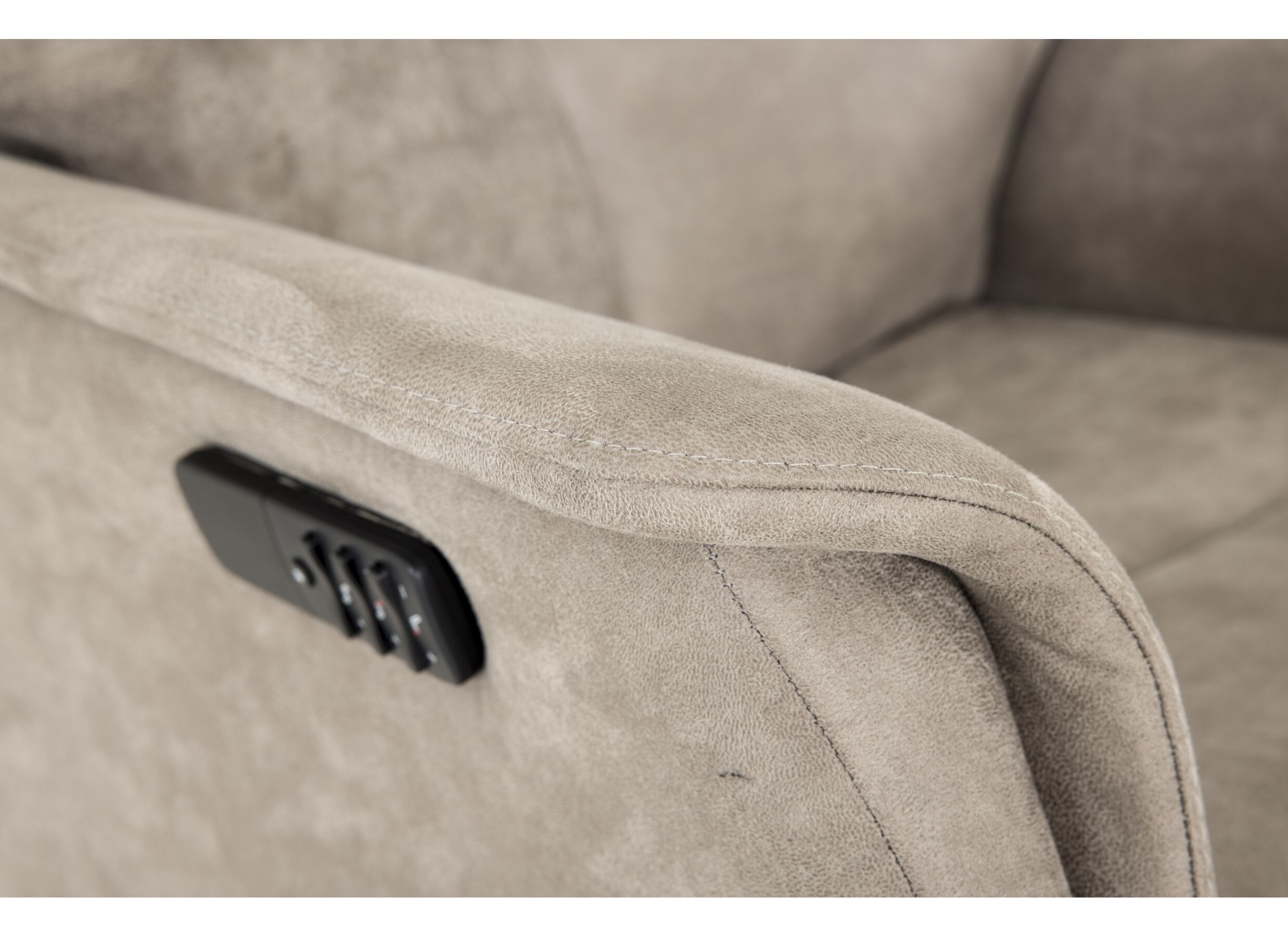 Detail - Fauteuil relax 8122 électrique microfibre argile