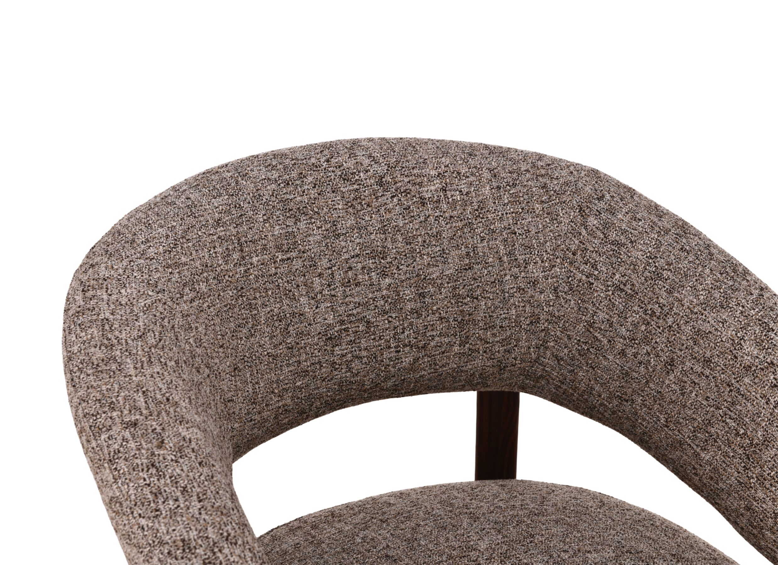 Detail - Fauteuil Embo 72x78x76cm - stof & metaal - walnoot