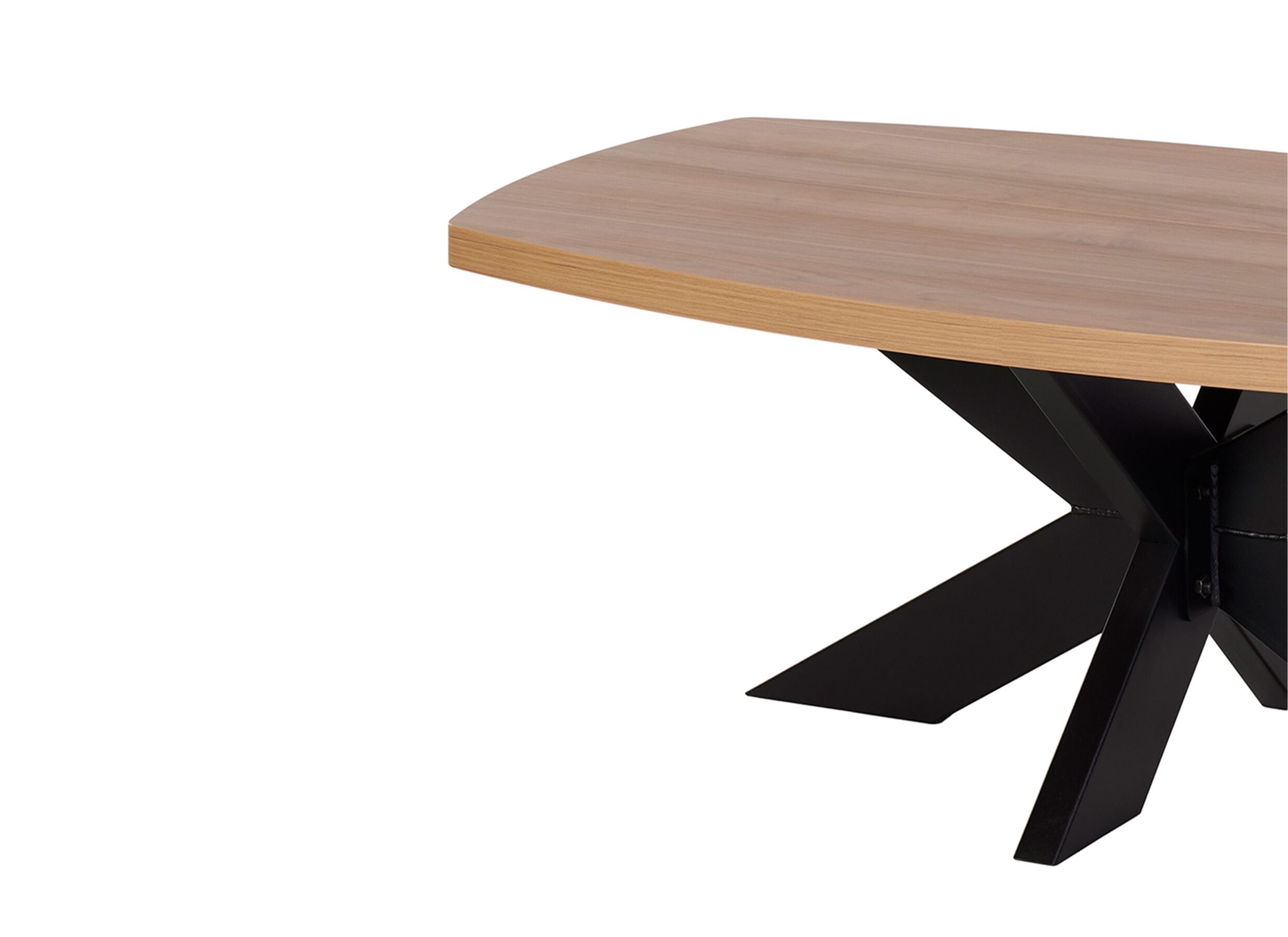 Detail - Table basse Valerio 130x65cm - mélamine - noyer clair