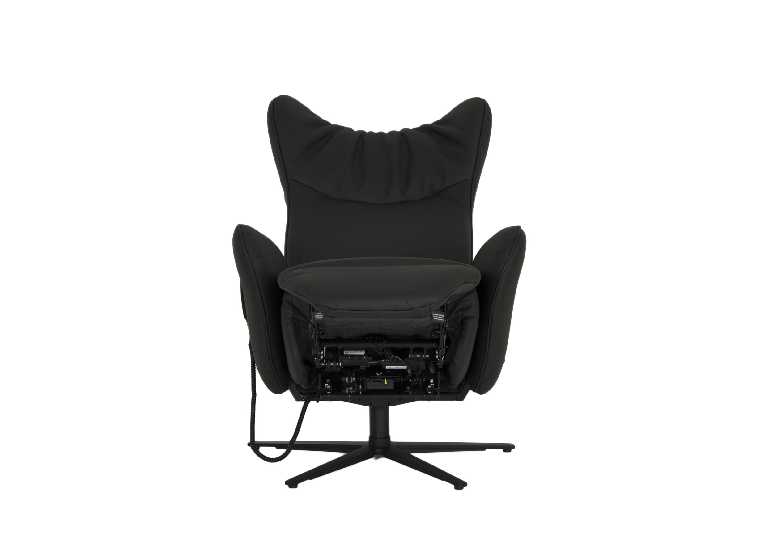 Overzichtsfoto - Relaxzetel 7589.22V+Z60 elektrisch - leder - zwart