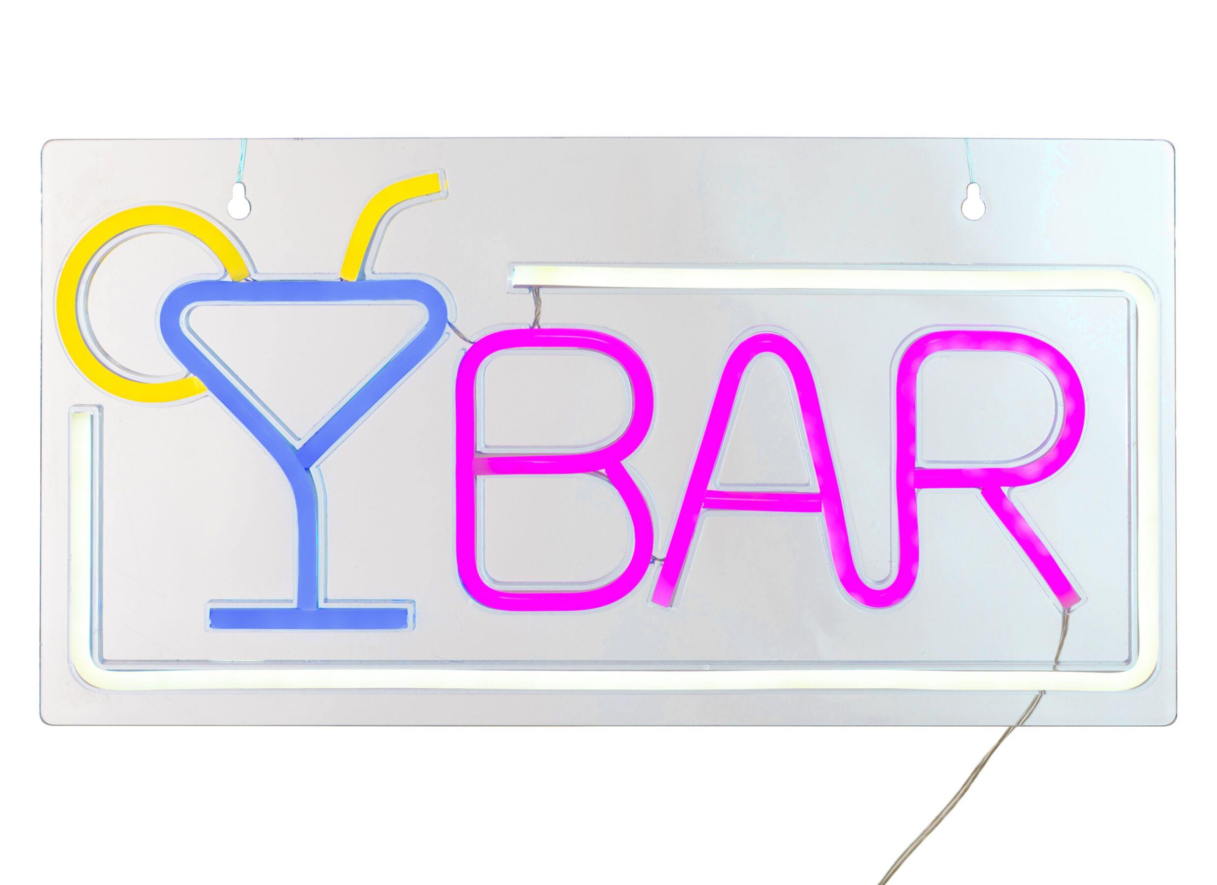 Overzichtsfoto - Ledlamp Neon Bar 42x22cm - kunststof - multicolor