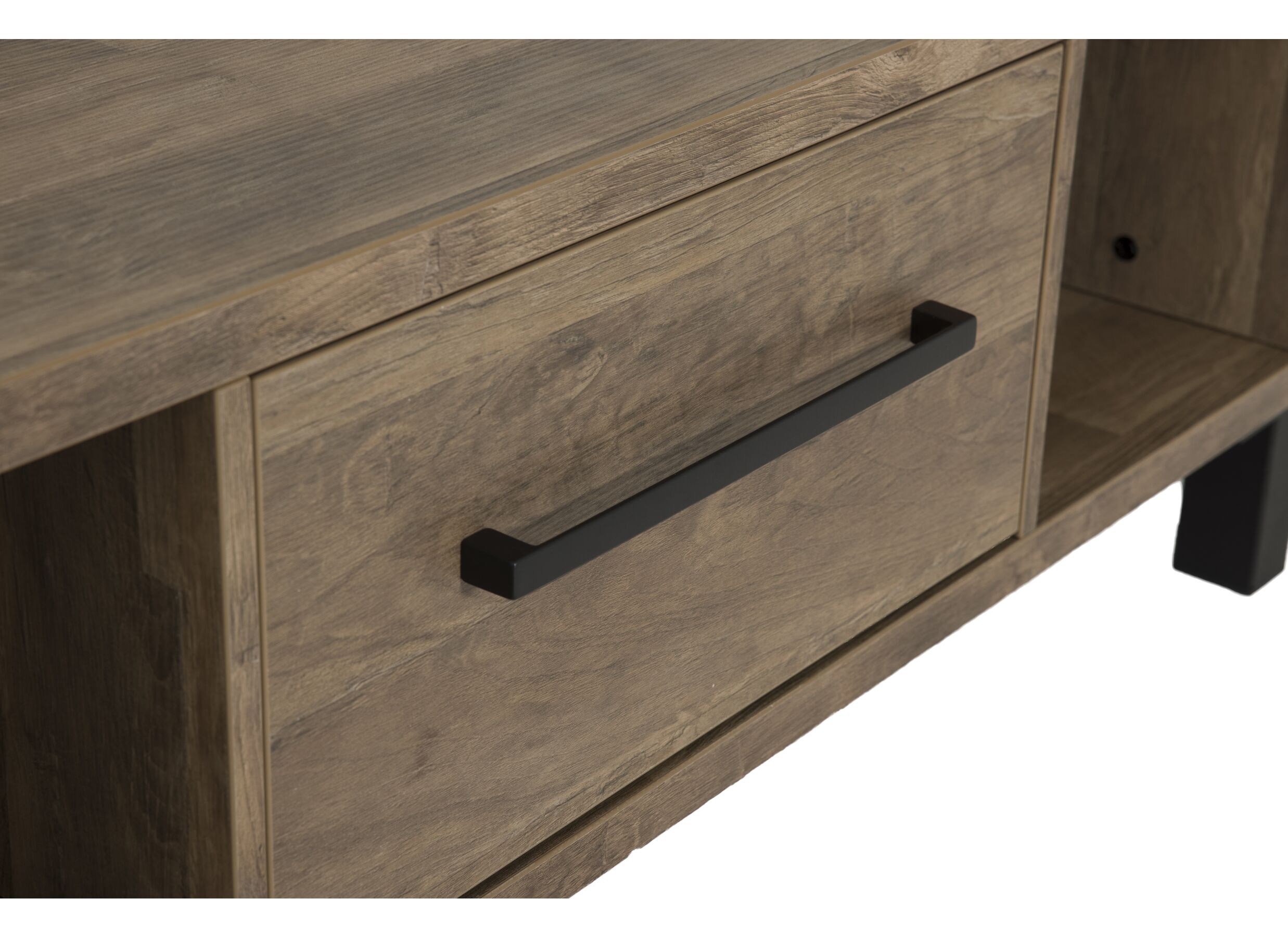 Detail - Table basse brun avec rangement