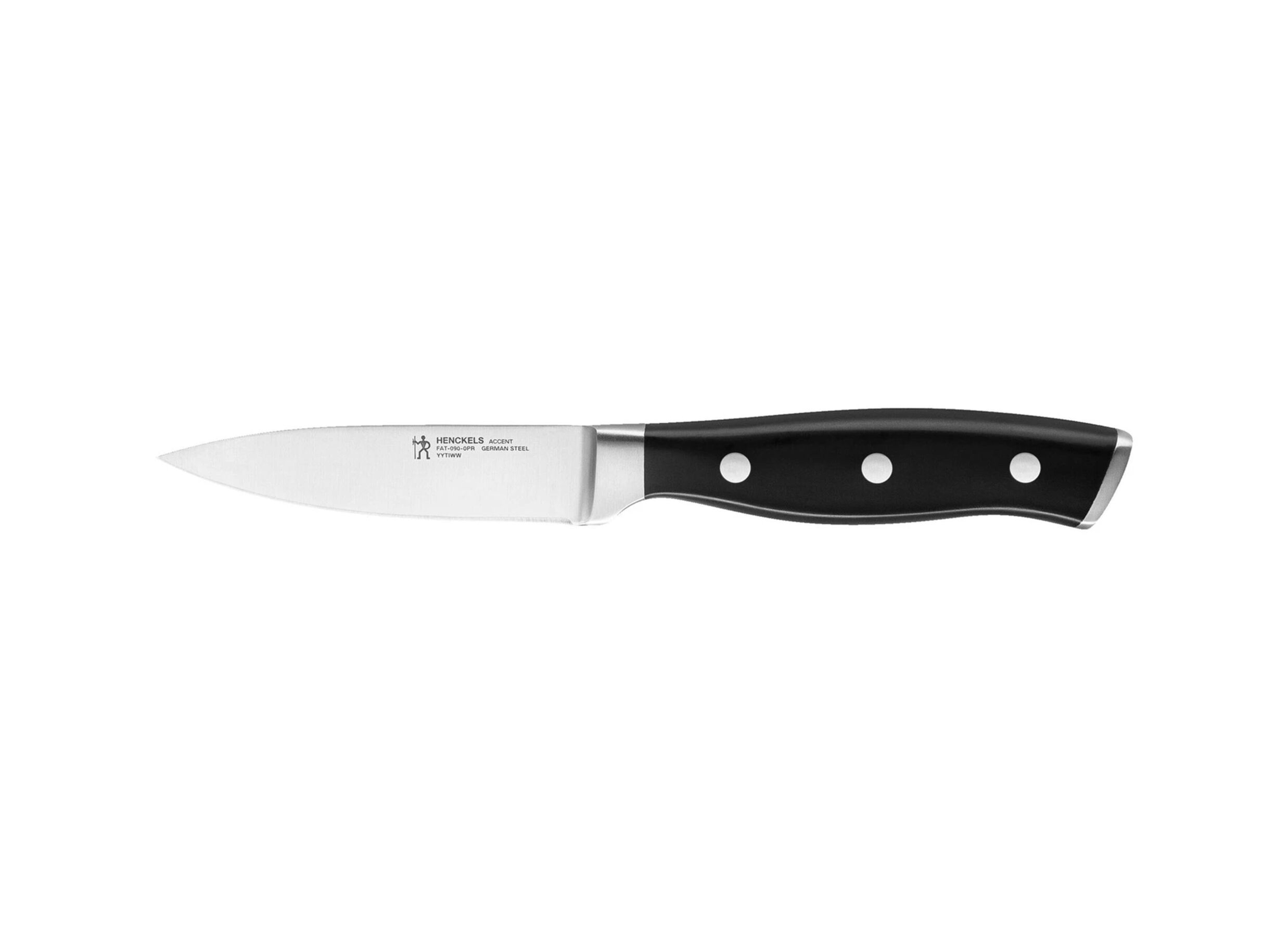 Henckels Accent Officemes 13cm - RVS & ABS - zwart - Henckels Accent Couteau d'office 13cm - acier inoxydable & ABS - noir