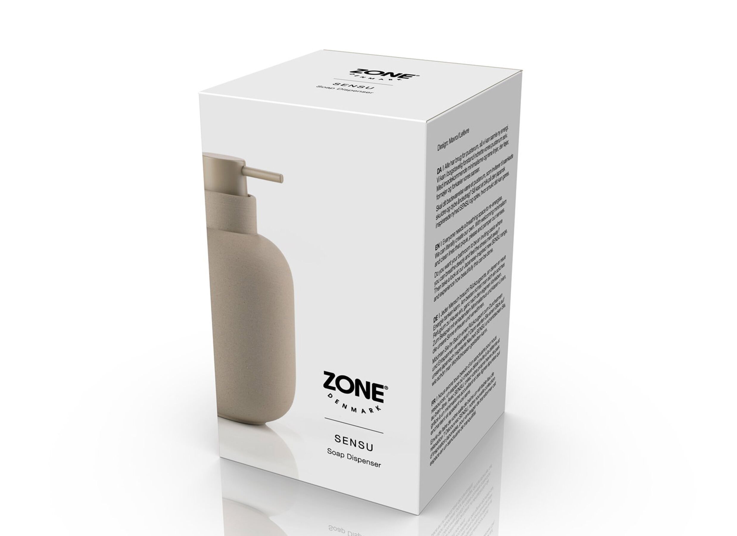 Configuration - Distributeur de savon Sensu Ø7,50x13cm - céramique - taupe