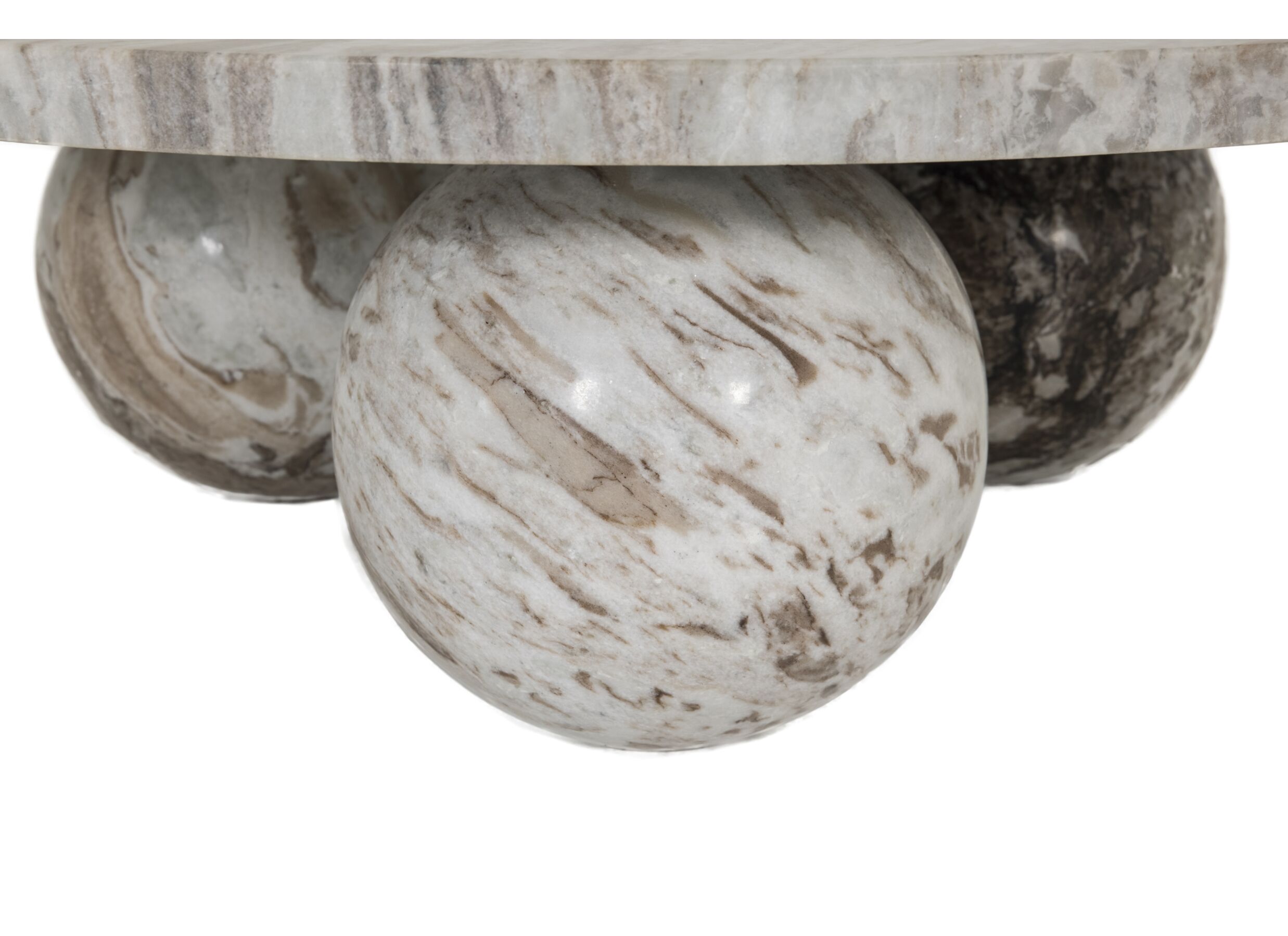 Detail - Table basse Gulf Ø91cm - marbre - beige