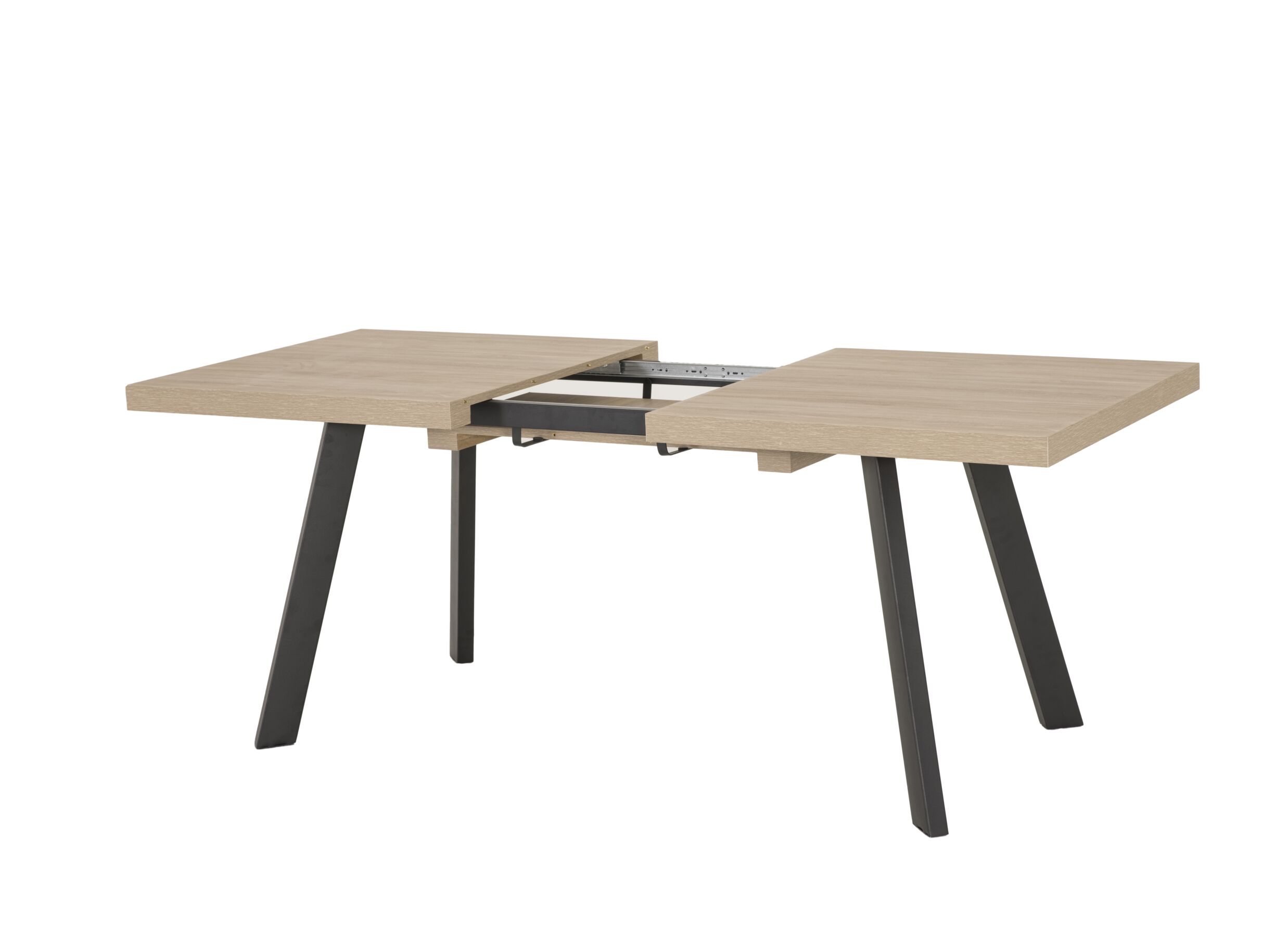 Table Log 159/198x84,5cm - mélamine - brun