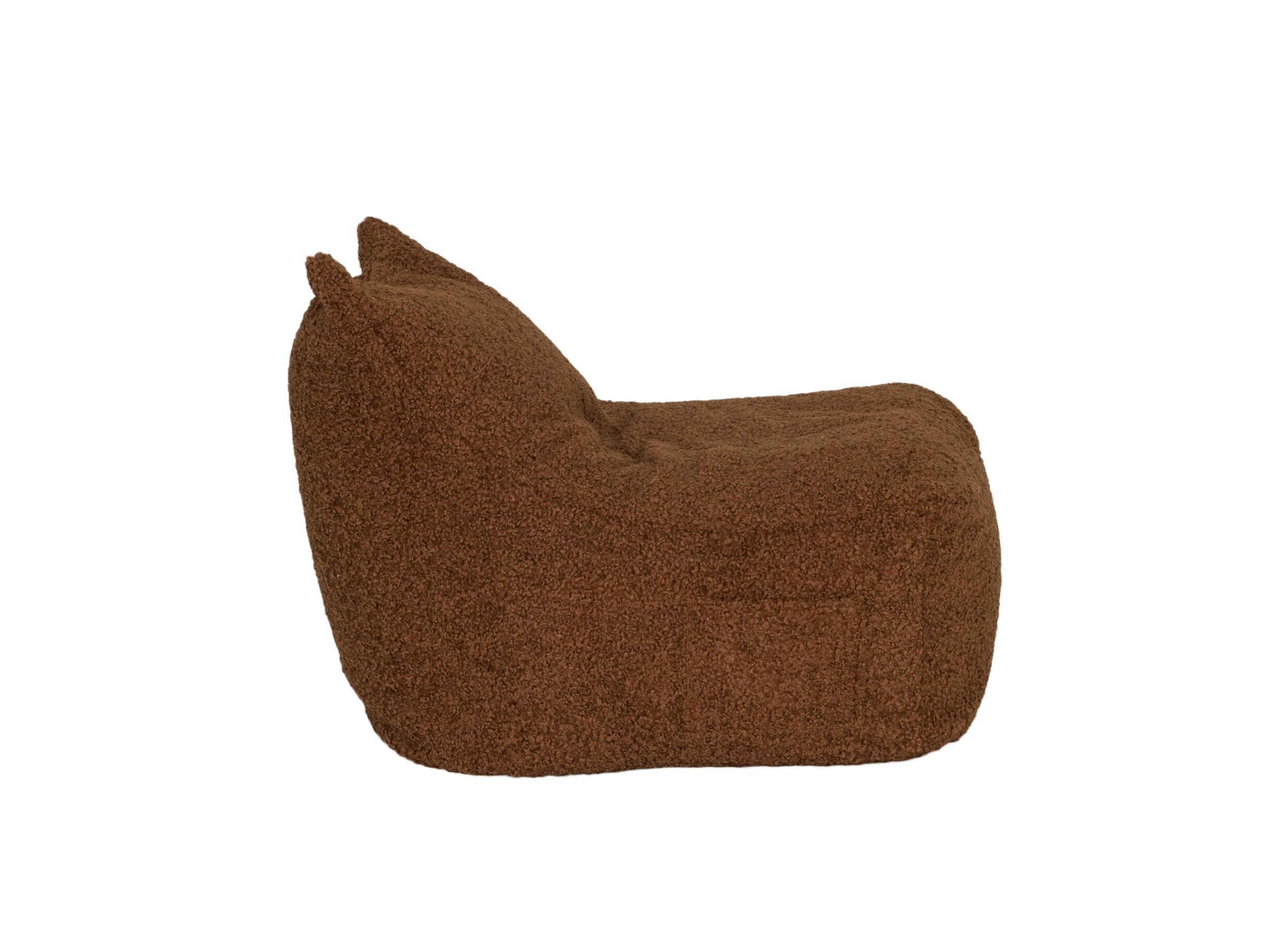 Aperçu - Pouf poire Karina bouclé brun