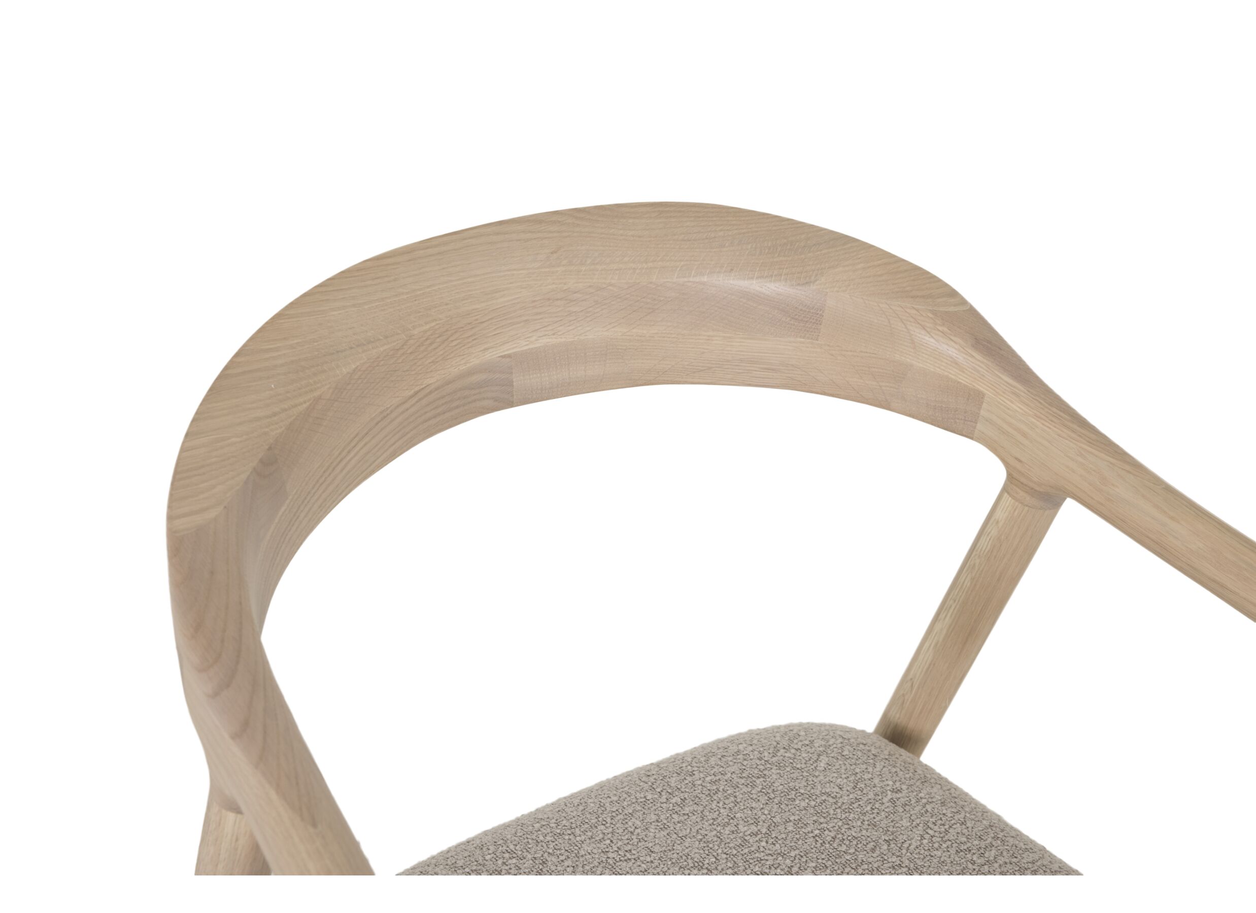 Detailfoto - Stoel ST2410 eik massief - beige
