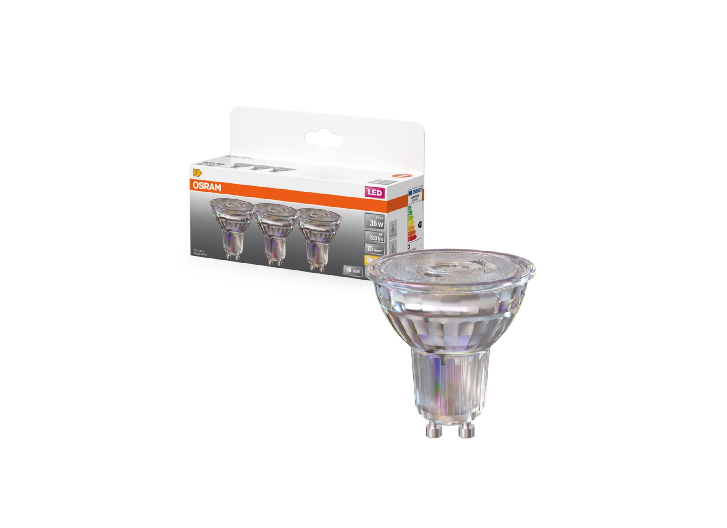Aperçu - Ampoule LED 2,4W GU10 3 pièces