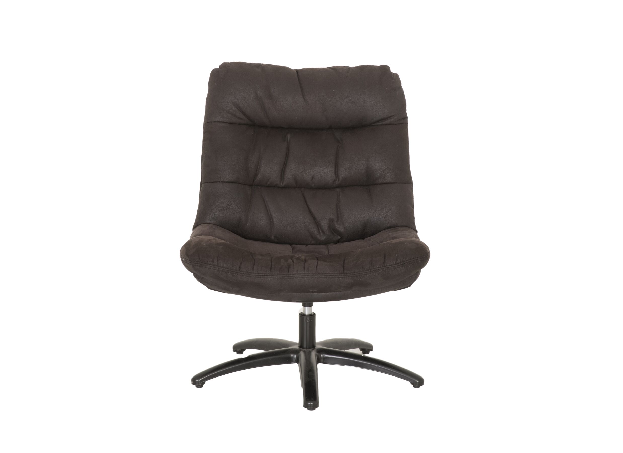 Fauteuil pivotant Copain 70x74x87cm - microfibre - brun
