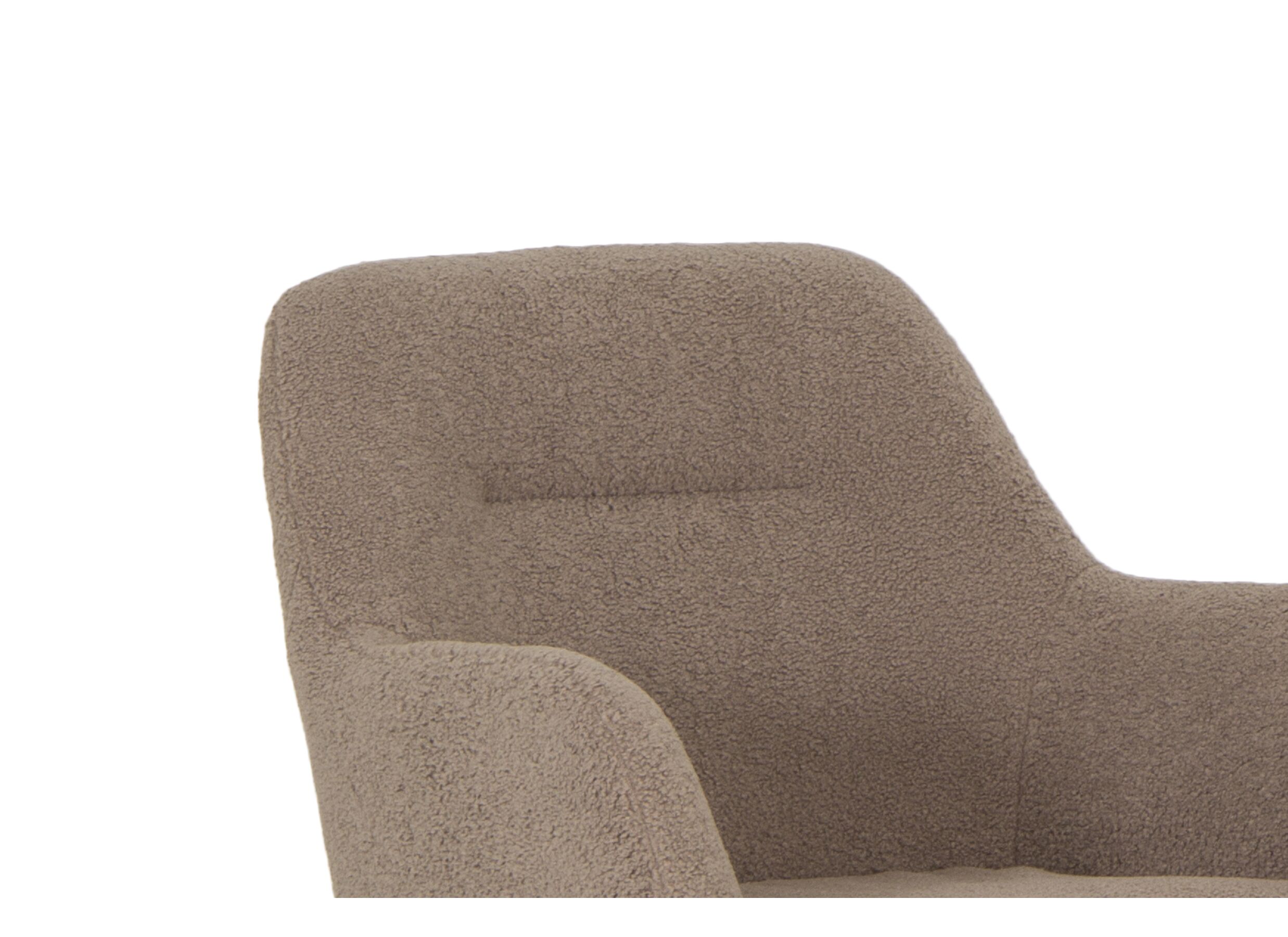Fauteuil Pacha 70x60x82cm - bouclé - taupe