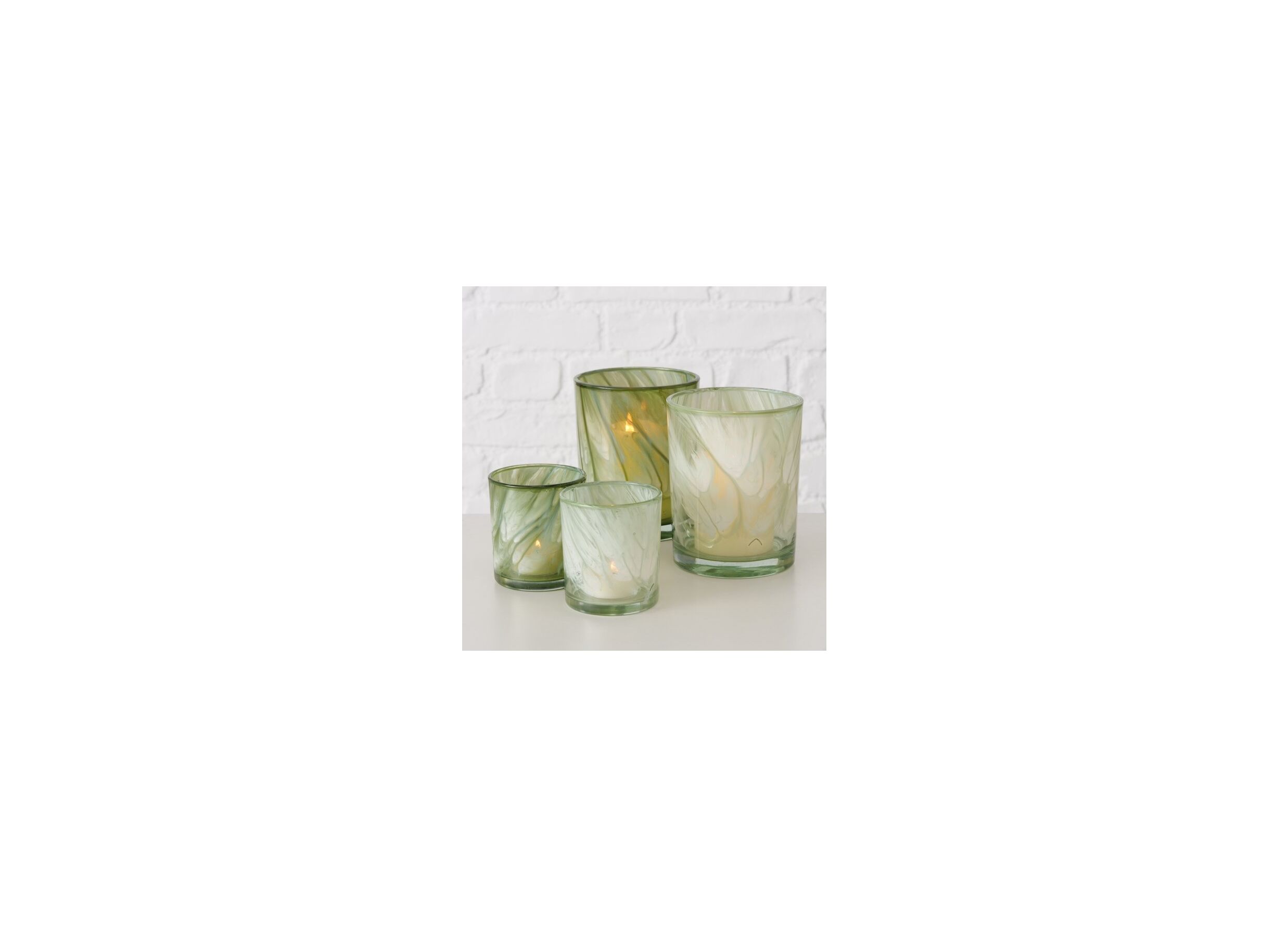 Photo ensemble - Porte-bougie Batos H8/12,5cm lot de 2