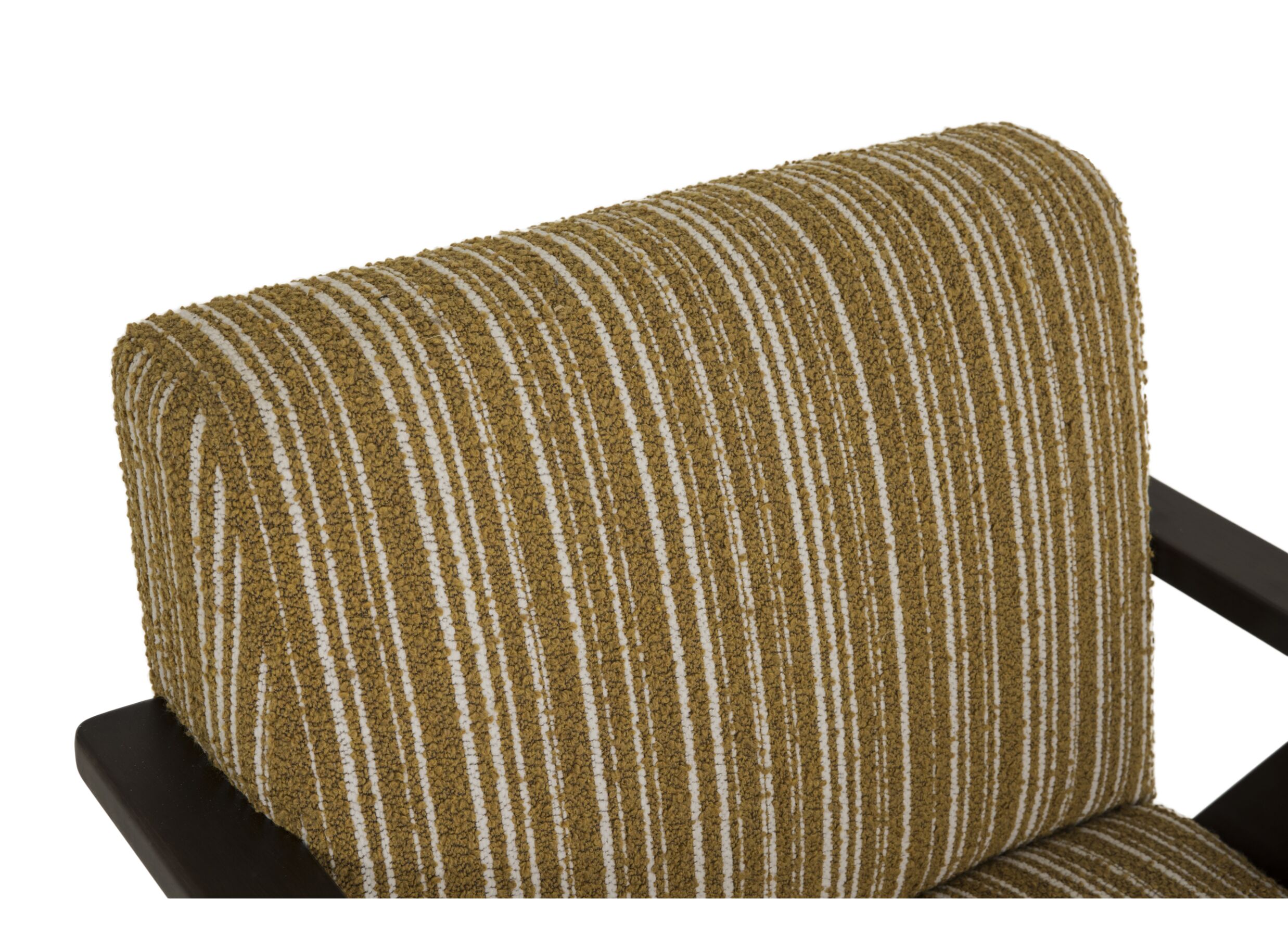 Detail - Fauteuil Malone 75x79x82cm - fibre polyester - ocre/blanc