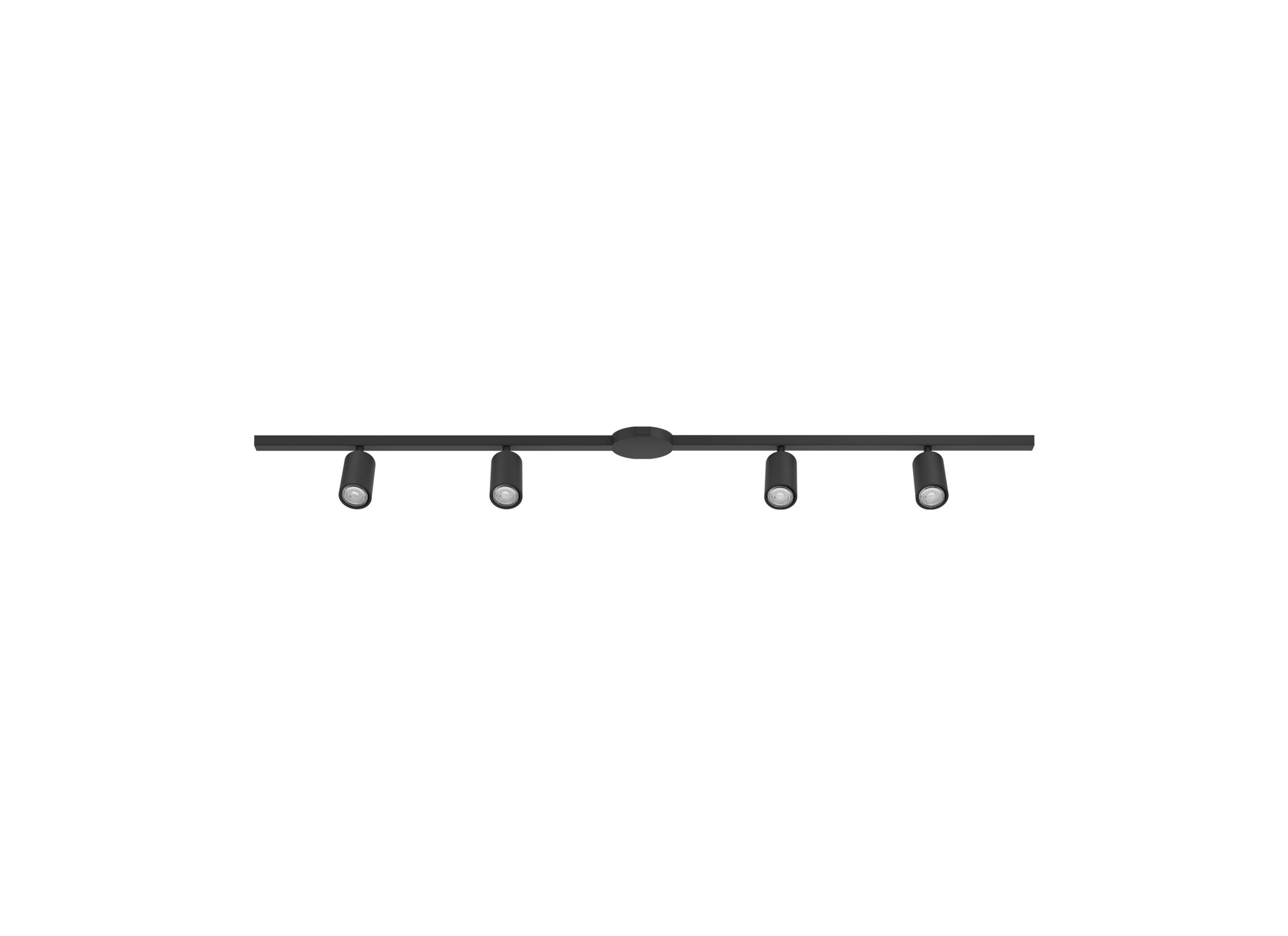 Plus Important - Spot LED EasyT avec 4 spots 4W GU10 aluminium noir