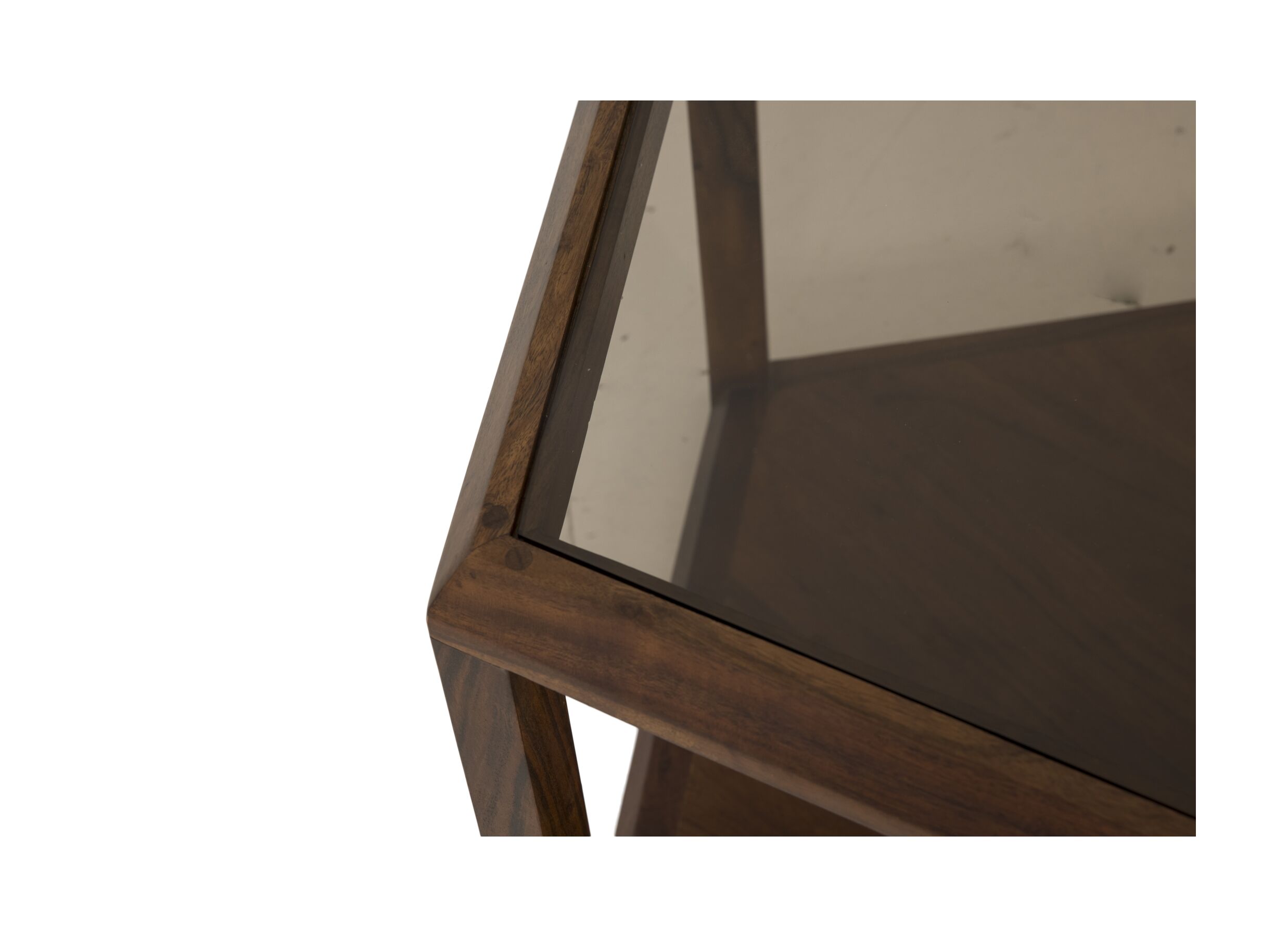 Detail - Table basse Pentagon 80,5x80,5x50cm - acacia massif - naturel