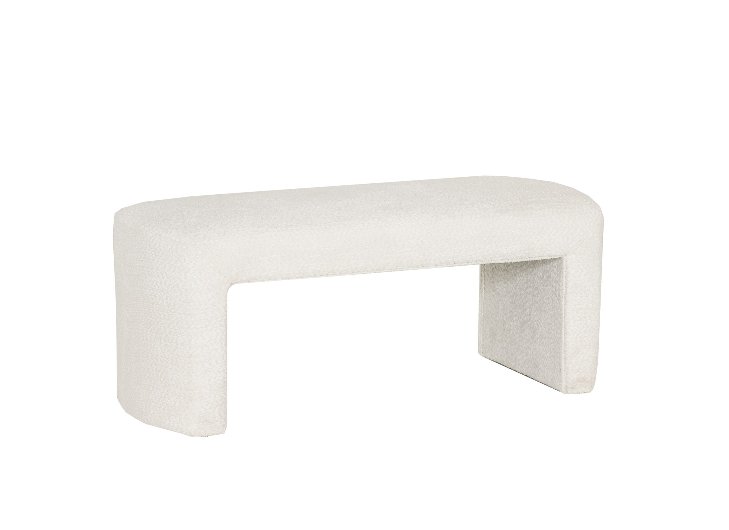 Plus Important - Banc Snowflake 122x45x51cm - chenille - blanc