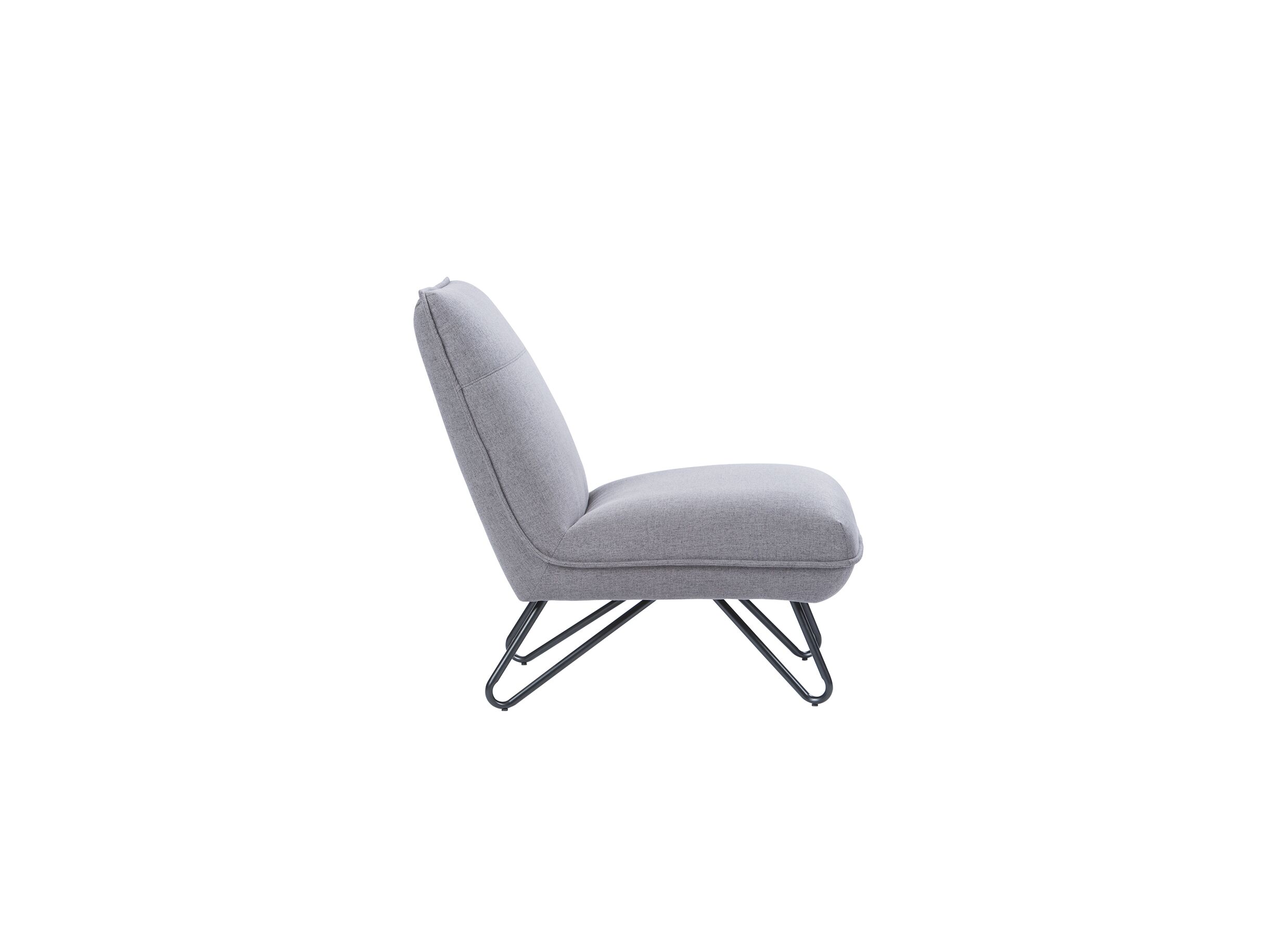 Fauteuil Guts 67,5x93x82cm - tissu - gris clair
