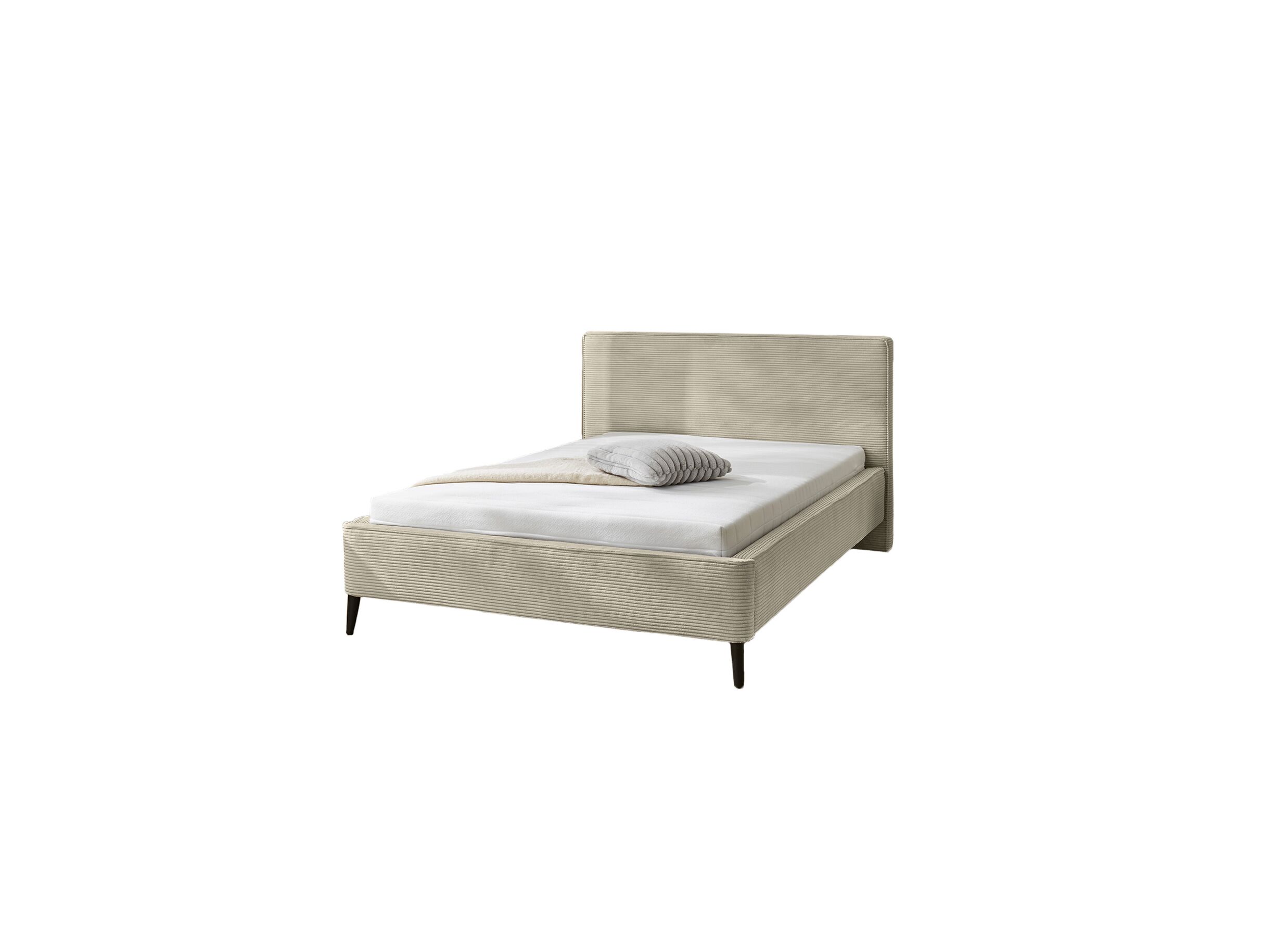 Lit Lisa 140x200cm tissu greige - Lit Lisa 140x200cm tissu greige