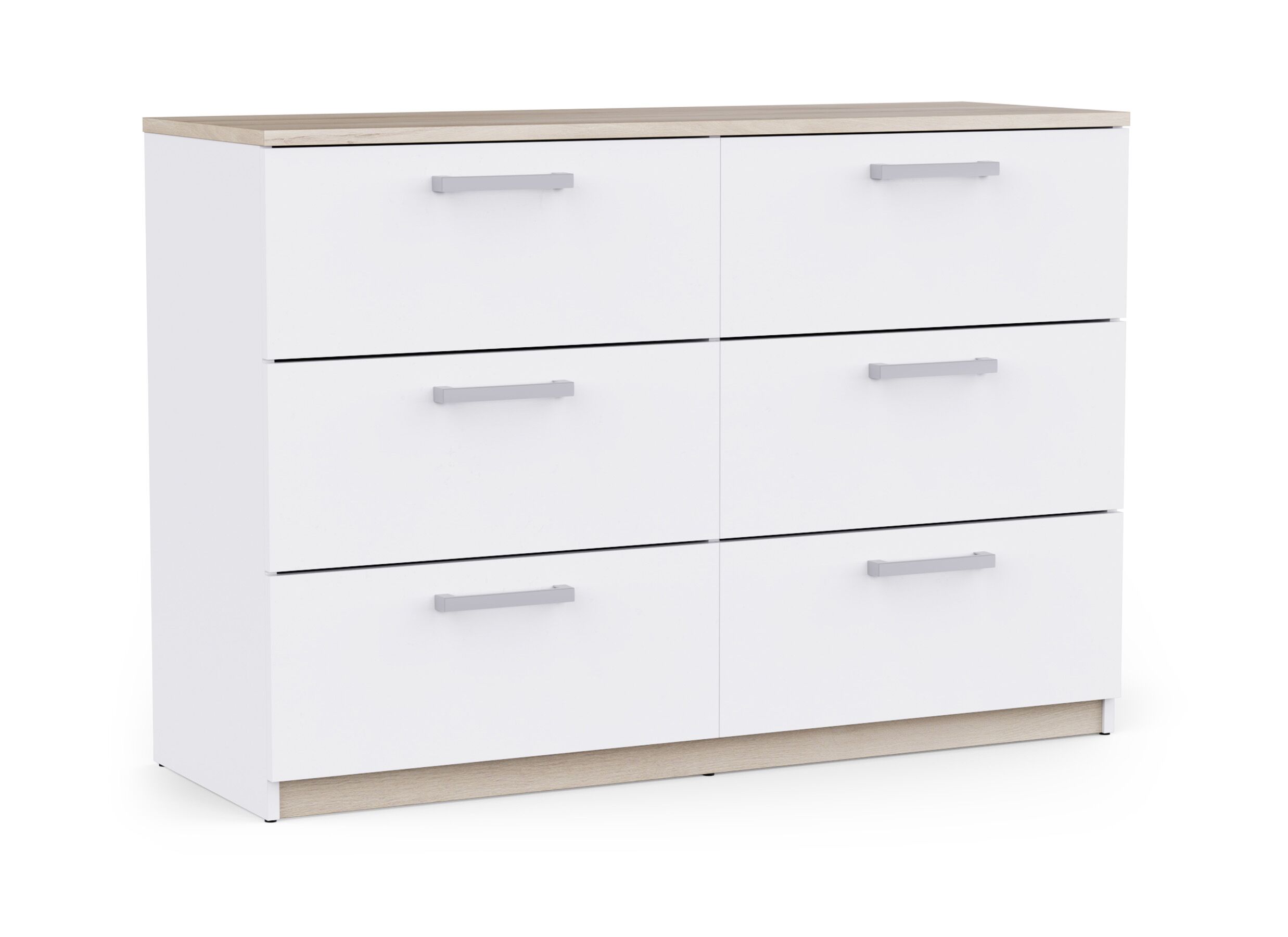 Plus Important - Commode Watson 119x41xH81cm - décor - blanc & chêne kronberg