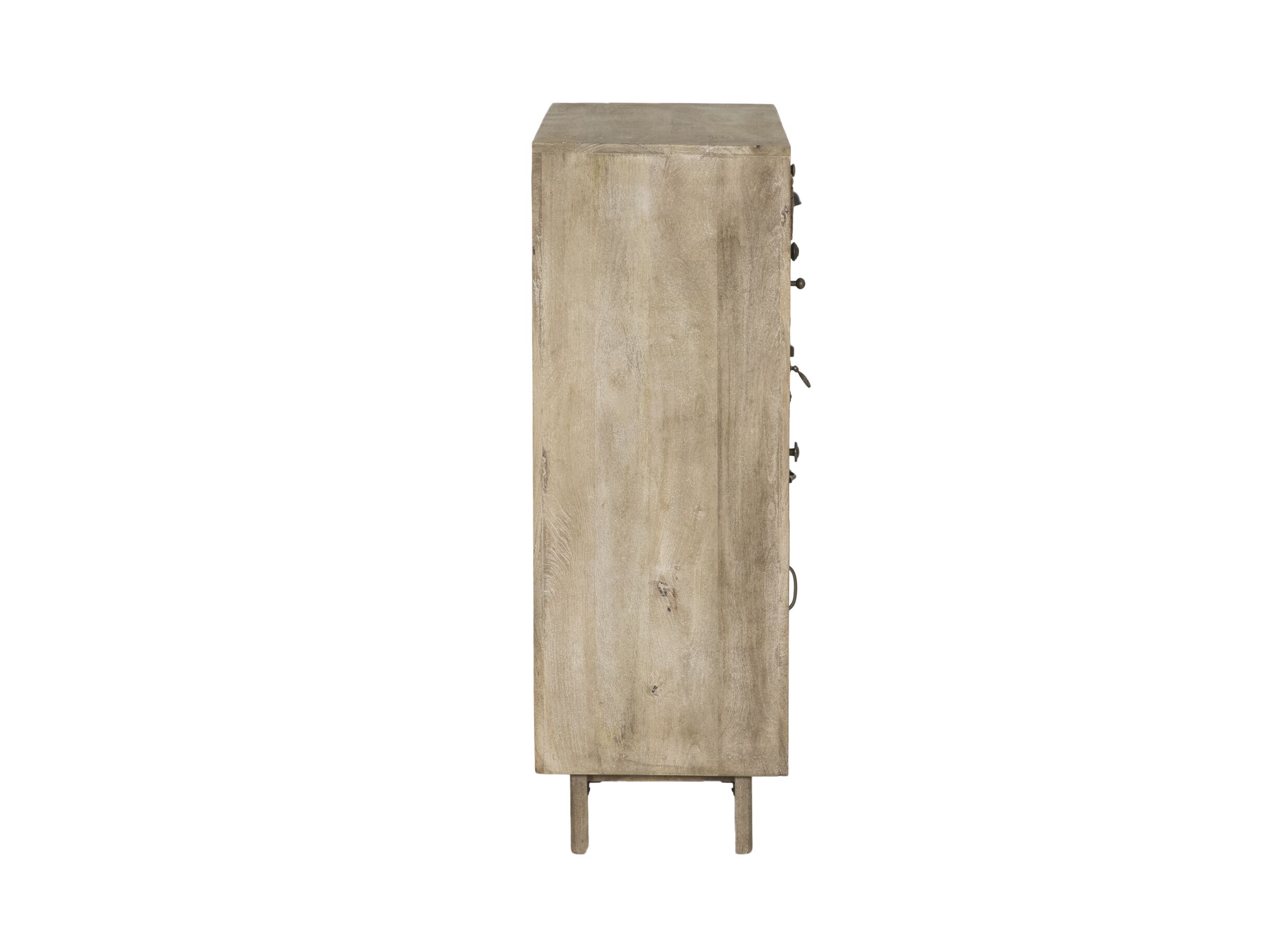 Armoire Harem 90x40x112cm - mangue massif - marron & multicolor