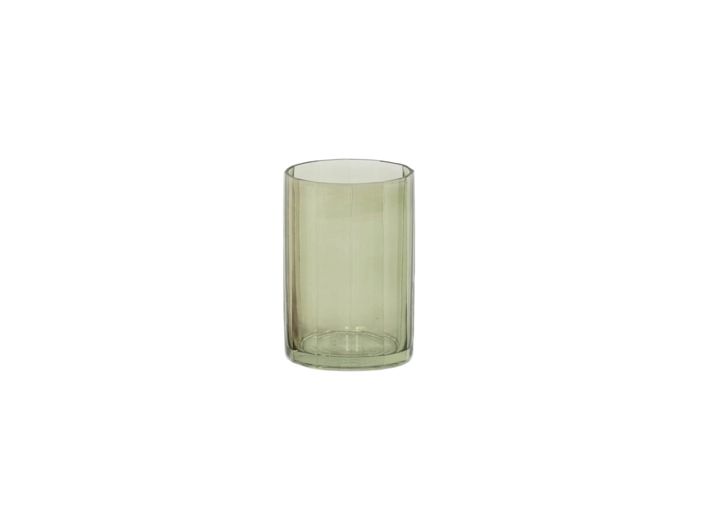 Theelichthouder Ø7x10cm - glas - groen - Theelichthouder Ø7x10cm - glas - groen