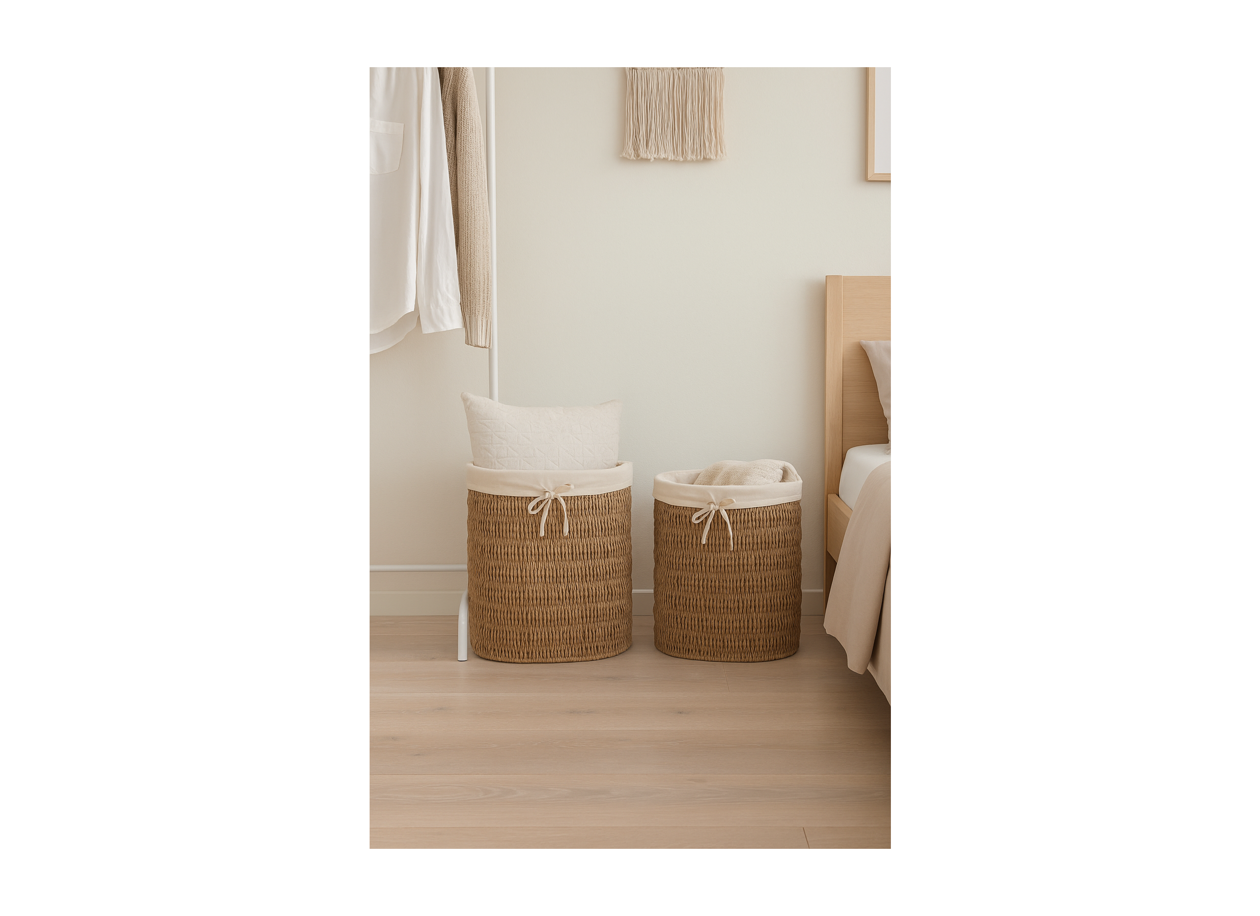 Linnenmand Zea set van 2 - zeegras - beige