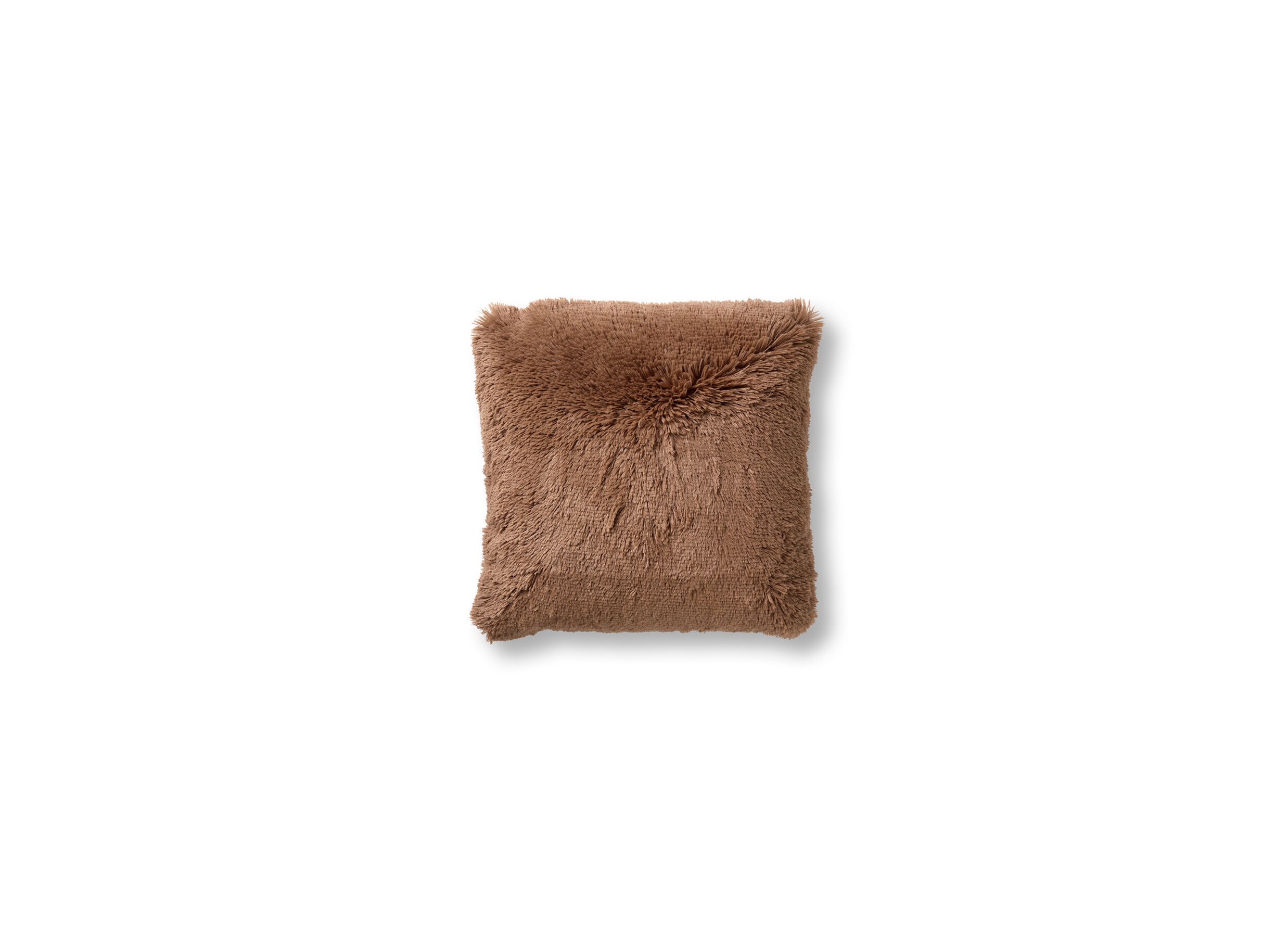 Coussin Fluffy 60x60cm tobacco brown - Coussin Fluffy 60x60cm - tissu - tobacco brown