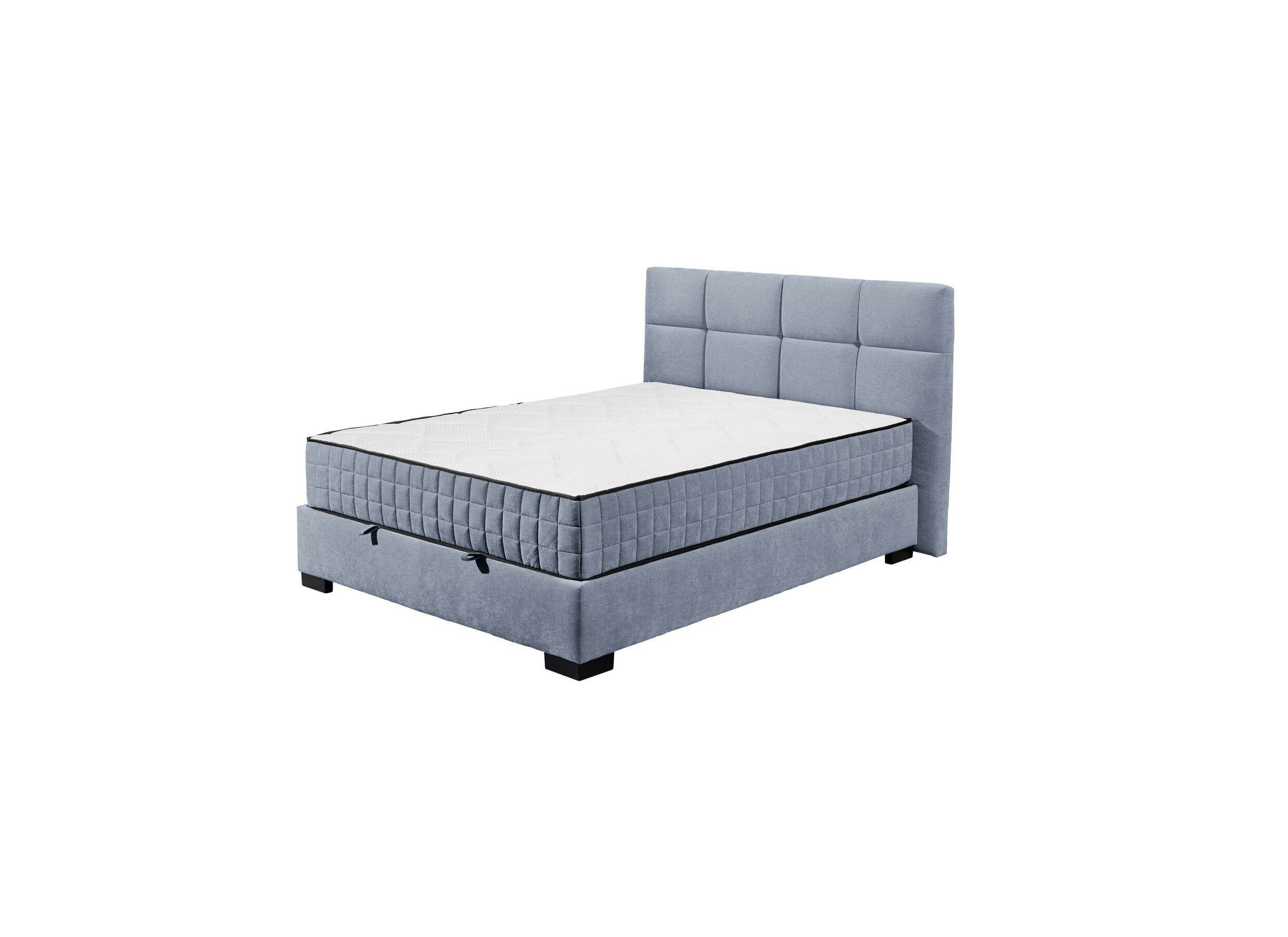 Bedbox Nagol A 140x200cm met opbergruimte stof blauw - Lit box Nagol A 140x200cm avec rangement tissu bleu