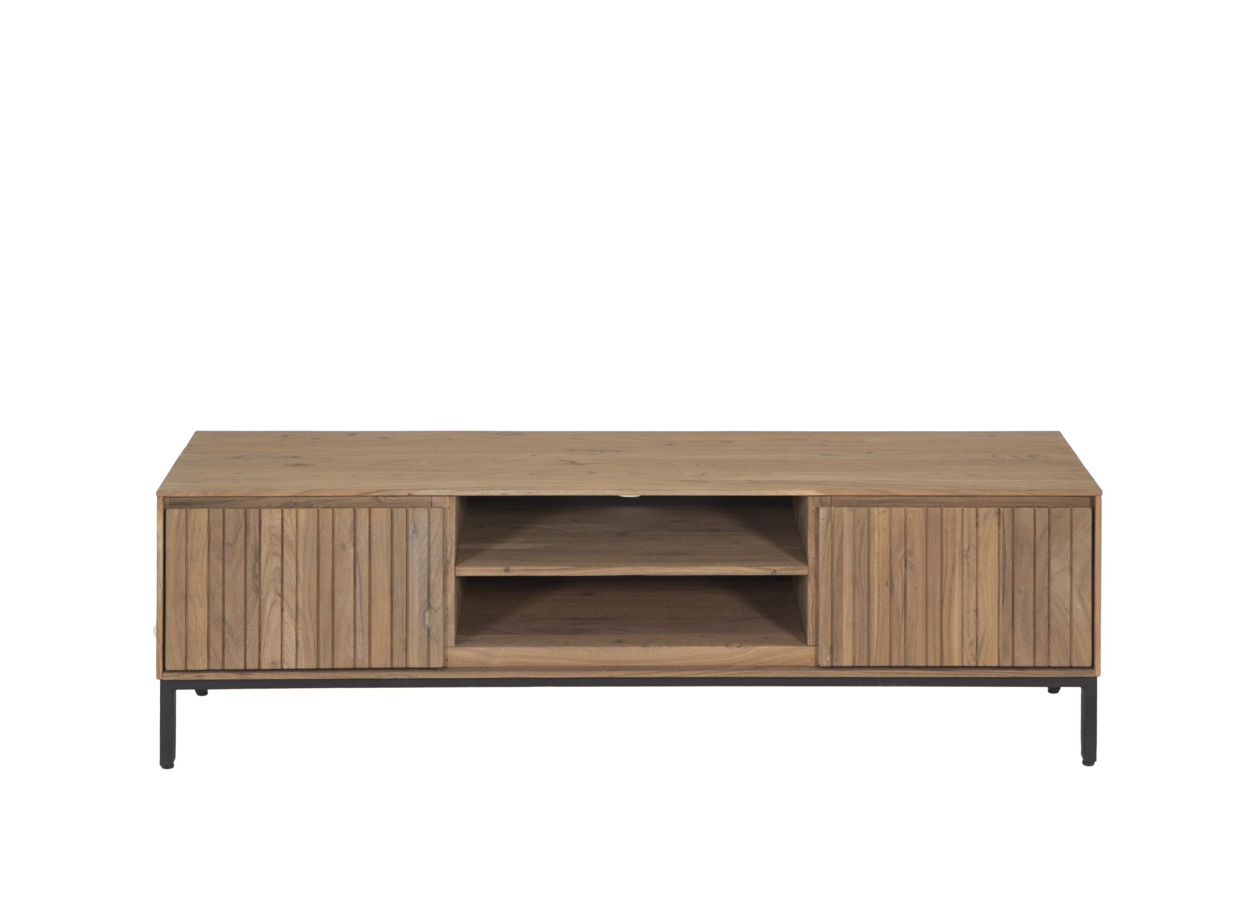 Meuble TV Aquilano 145cm - acacia massif - naturel