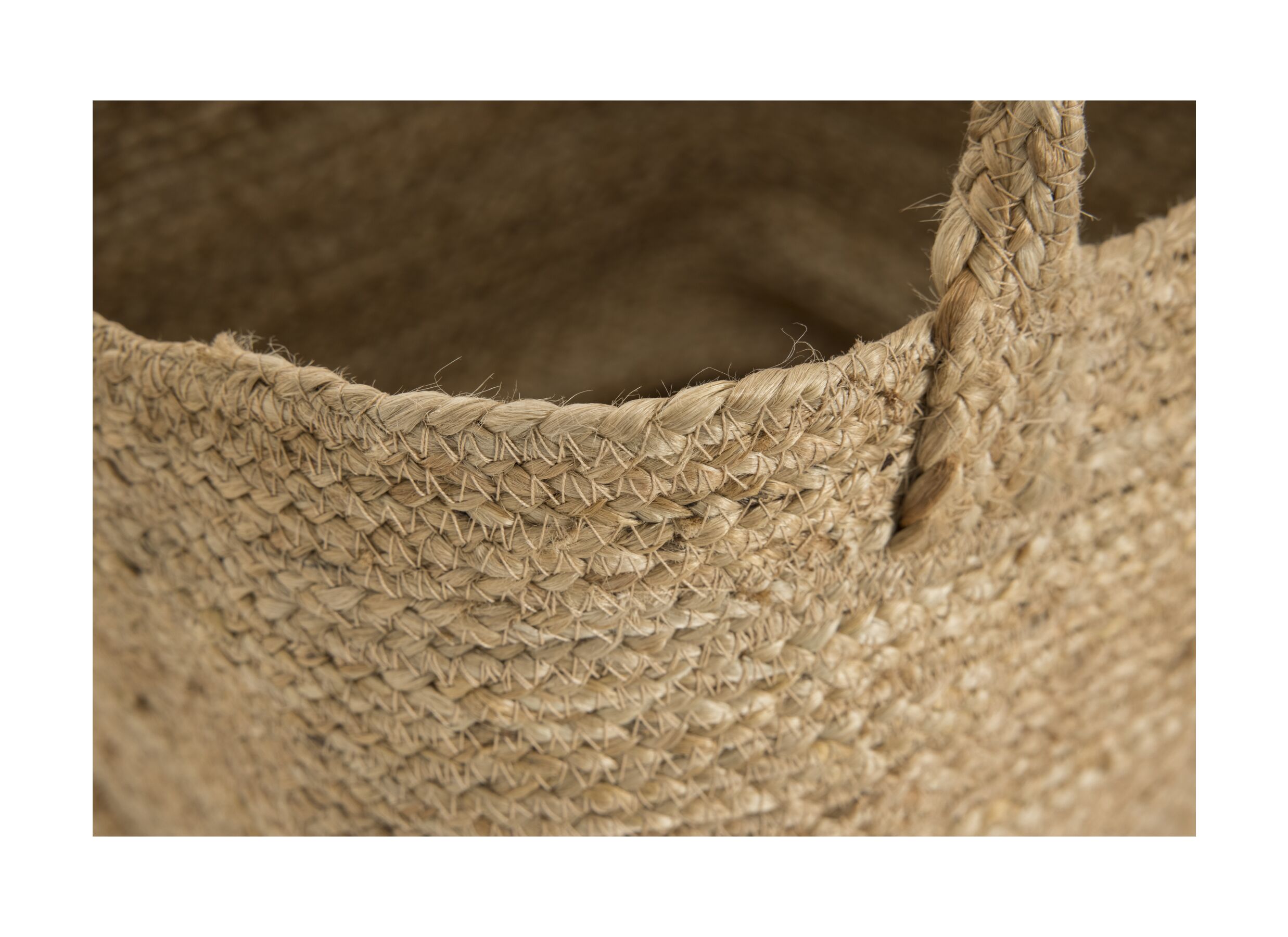 Detailfoto - Opbergmand Pele set van 3 - jute - naturel