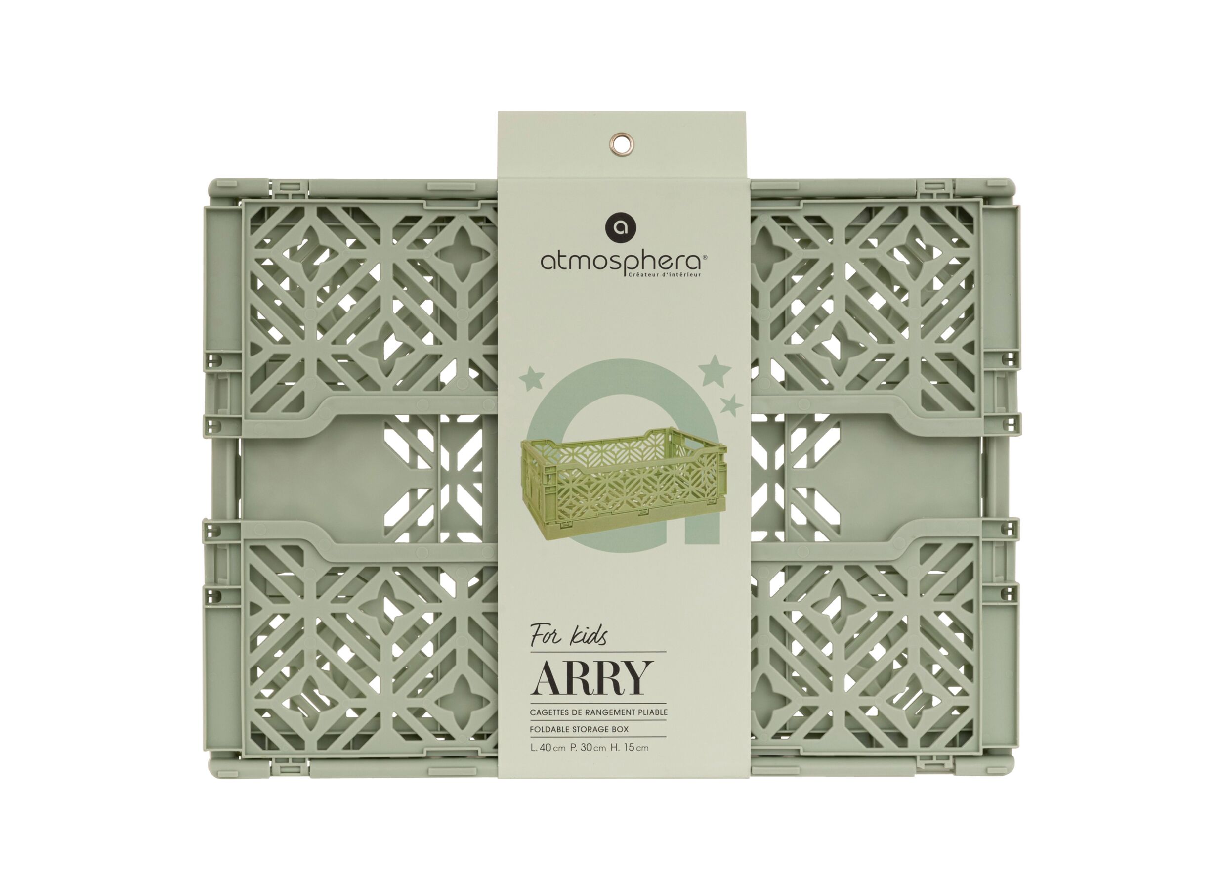 Aperçu - Box pliable 40x30x15cm - plastique - vert